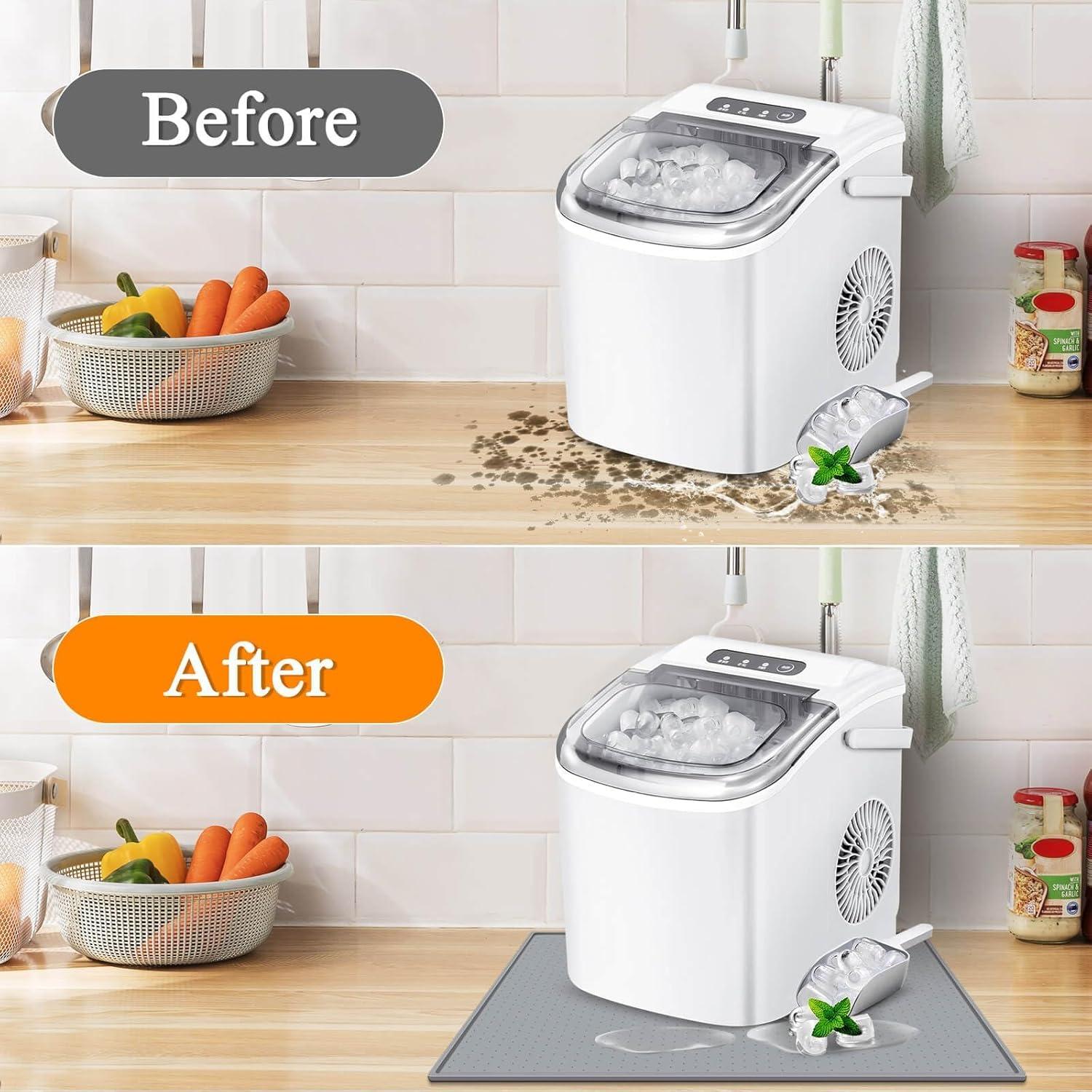 Alfombrilla de Silicona Antideslizante TOHONFOO para Máquina de Hielo 48x30cm