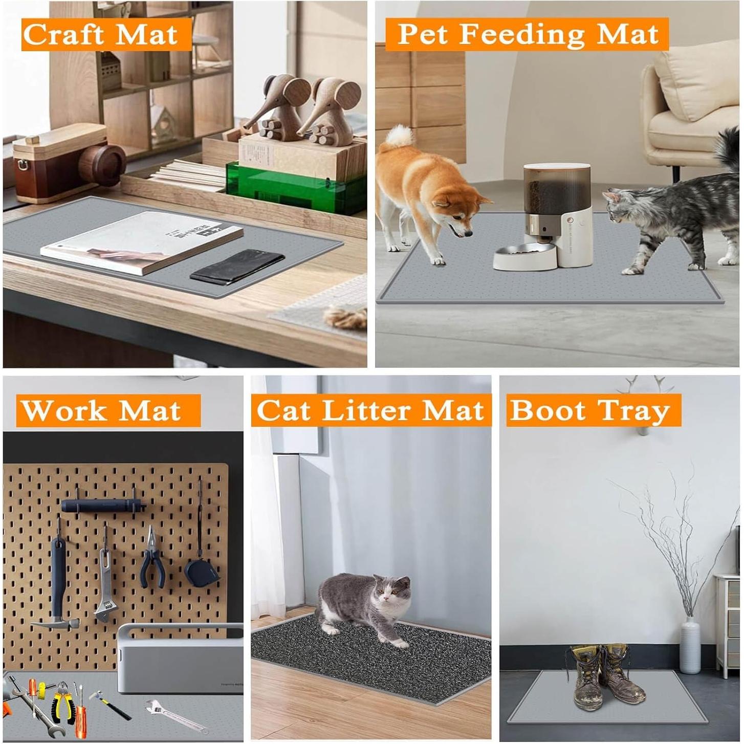 Alfombrilla de Silicona Antideslizante TOHONFOO para Máquina de Hielo 48x30cm