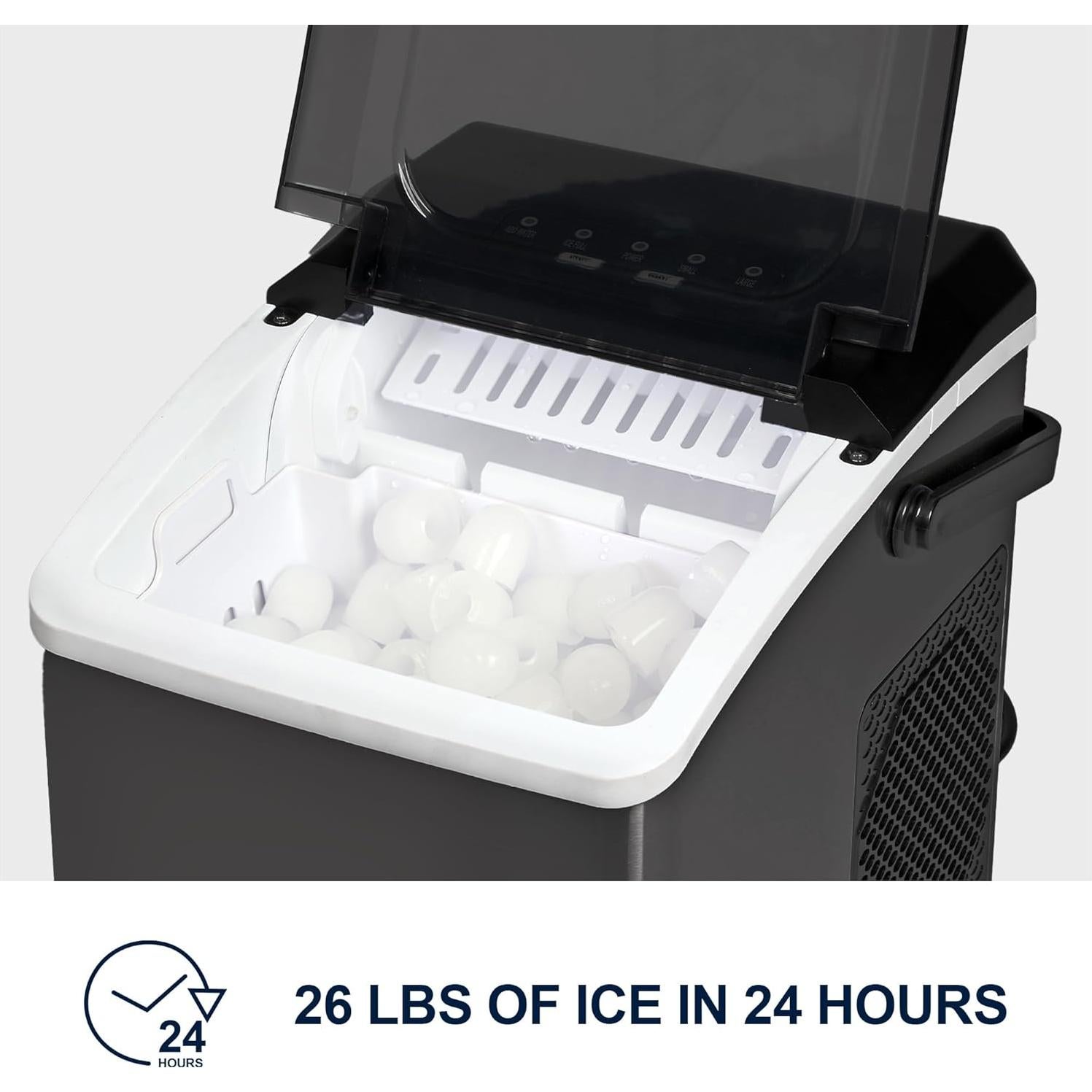 Máquina de Hielo Koolatron KIM26B - 9 Cubos en 6 Minutos, 11.7 kg/día