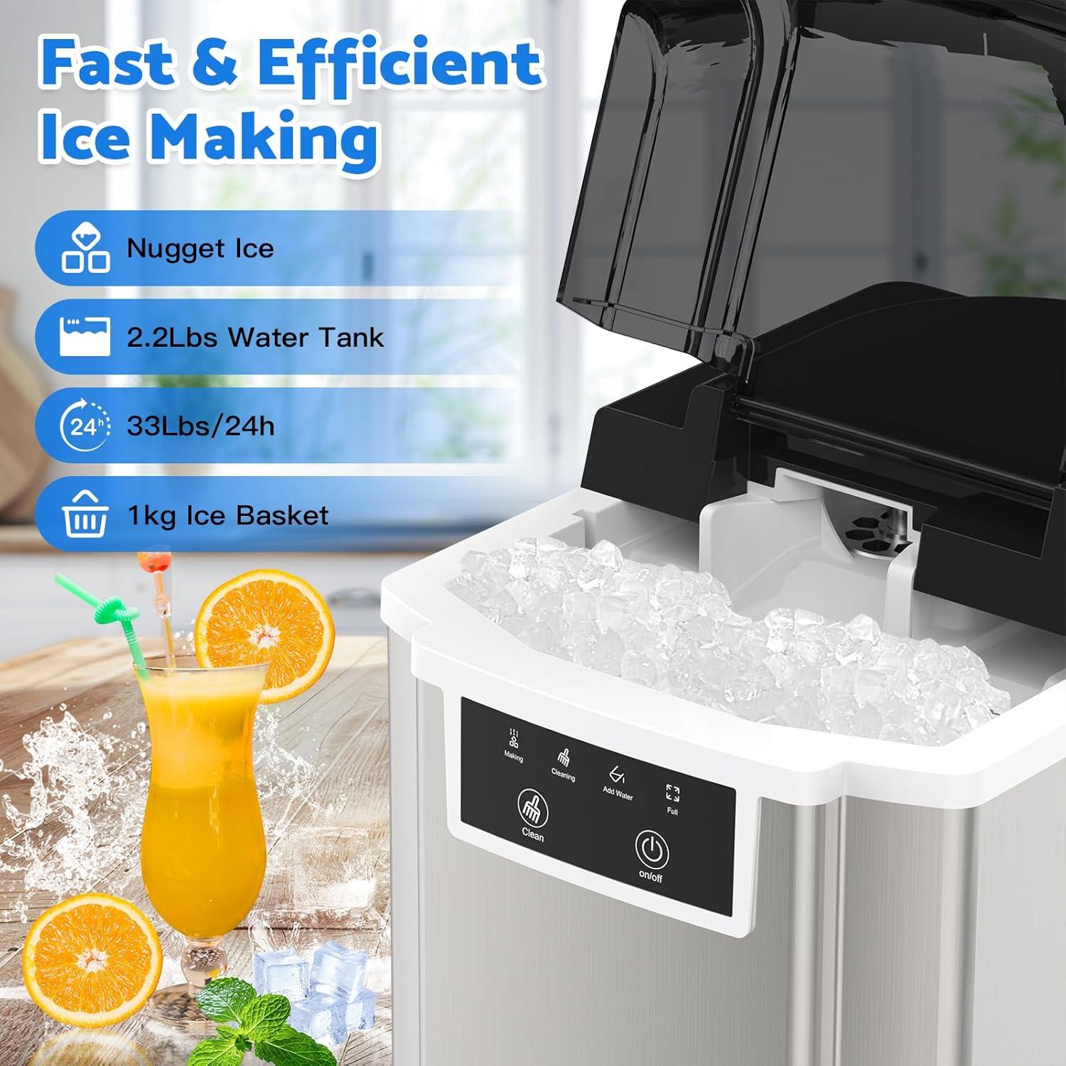 Máquina de Hielo ADVWIN SK10 17.24 kg/día Plata