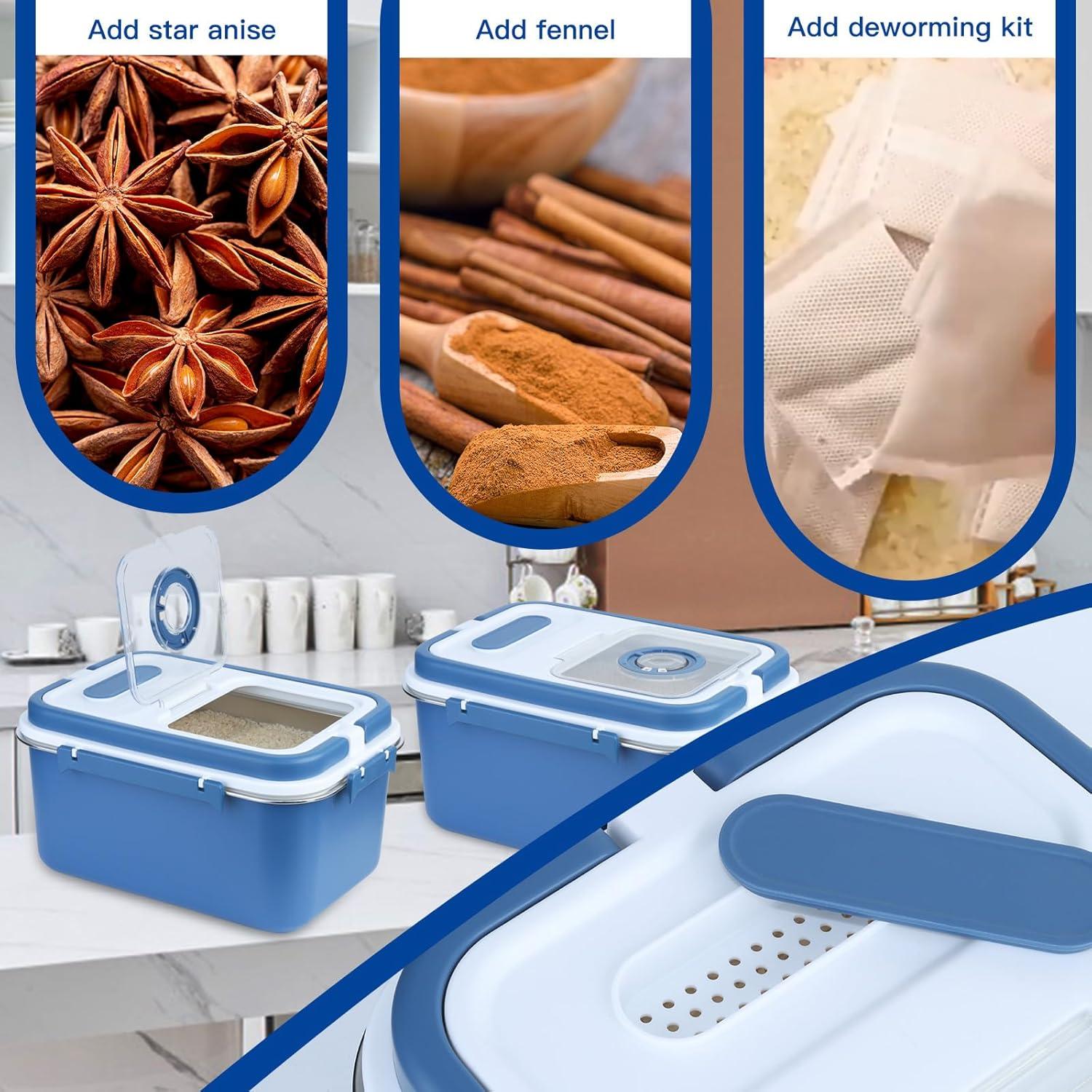 Contenedor de Almacenamiento YXQ 10L Acero Inoxidable Azul