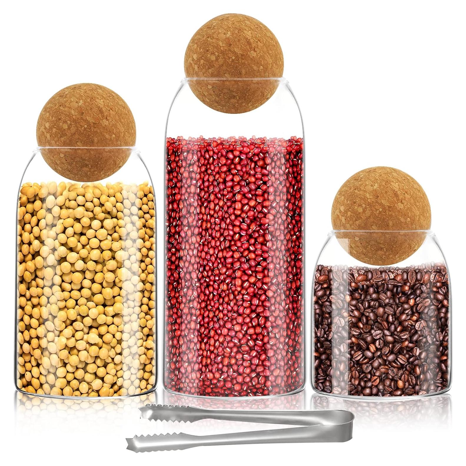 Tarros de Vidrio con Tapón de Corcho 500ml/700ml/1000ml - SuproBarware