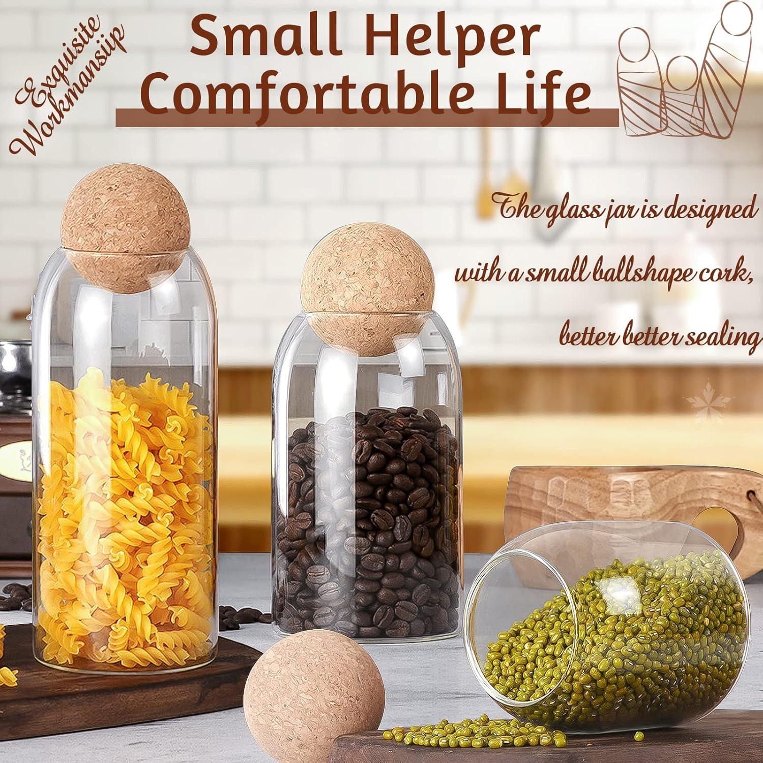 Tarros de Vidrio con Tapón de Corcho 500ml/700ml/1000ml - SuproBarware