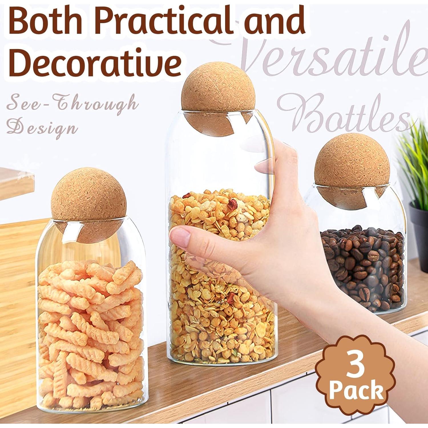 Tarros de Vidrio con Tapón de Corcho 500ml/700ml/1000ml - SuproBarware