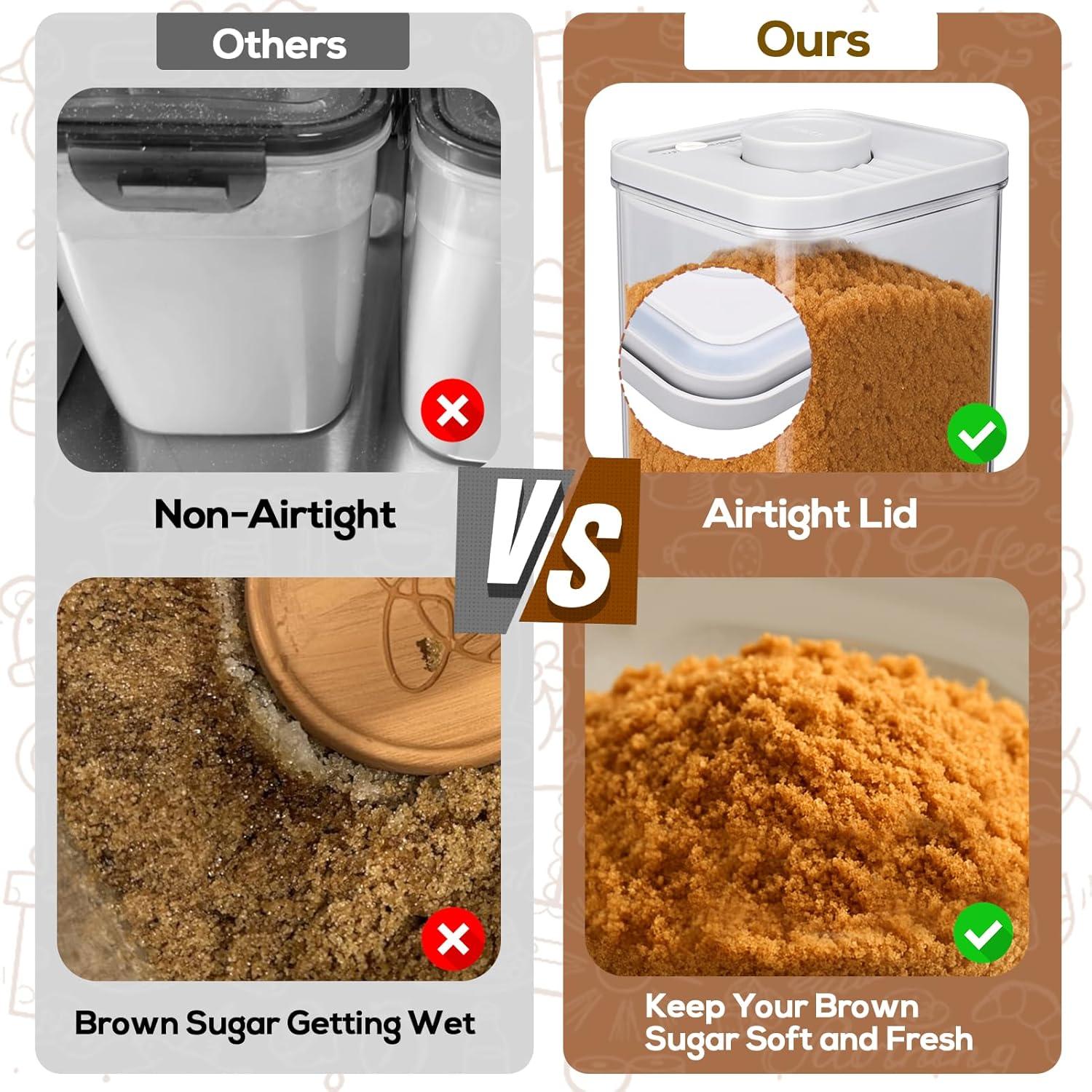 Contenedor Hermético de Azúcar Moreno Mity Rain 2.7Qt - A Prueba de Humedad