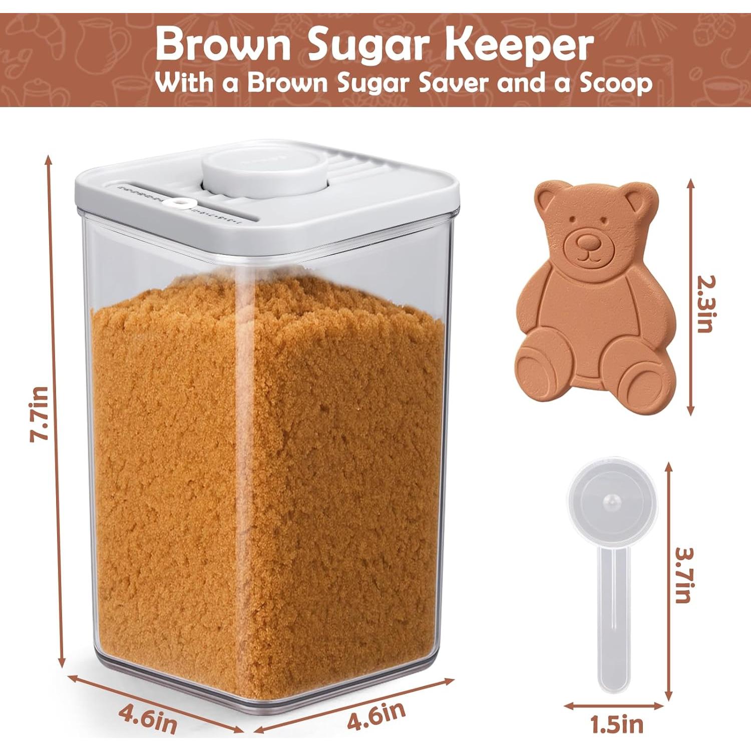 Contenedor Hermético de Azúcar Moreno Mity Rain 2.7Qt - A Prueba de Humedad