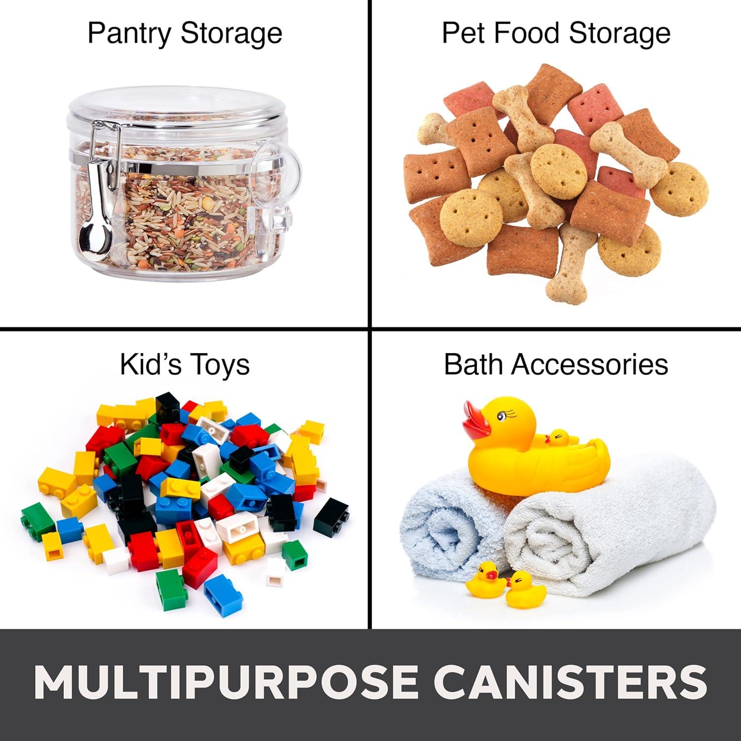 Tarro Hermético Oggi 72oz con Tapa de Abrazadera y Cuchara