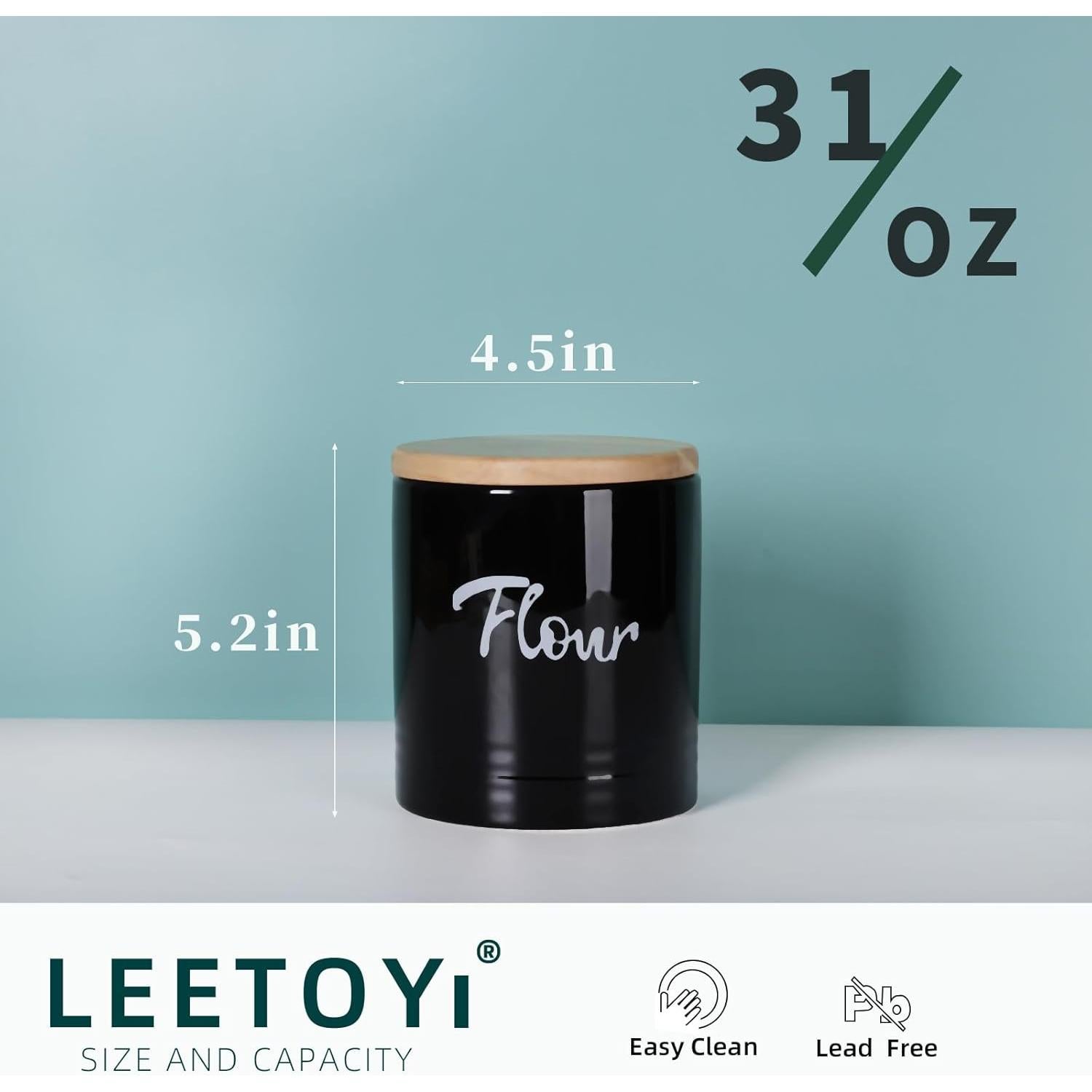 Contenedor de Almacenamiento de Alimentos LEETOYI 880ml Negro