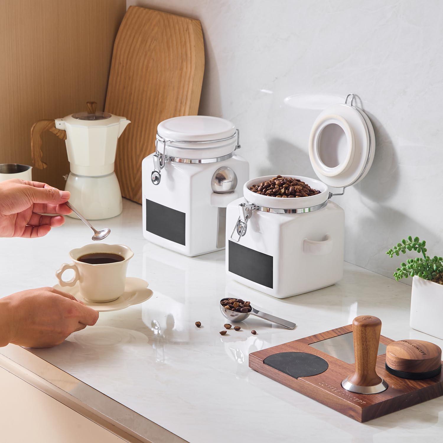 Contenedor de Café Cerámica MIECOO 2.2L Hermético con Cucharón