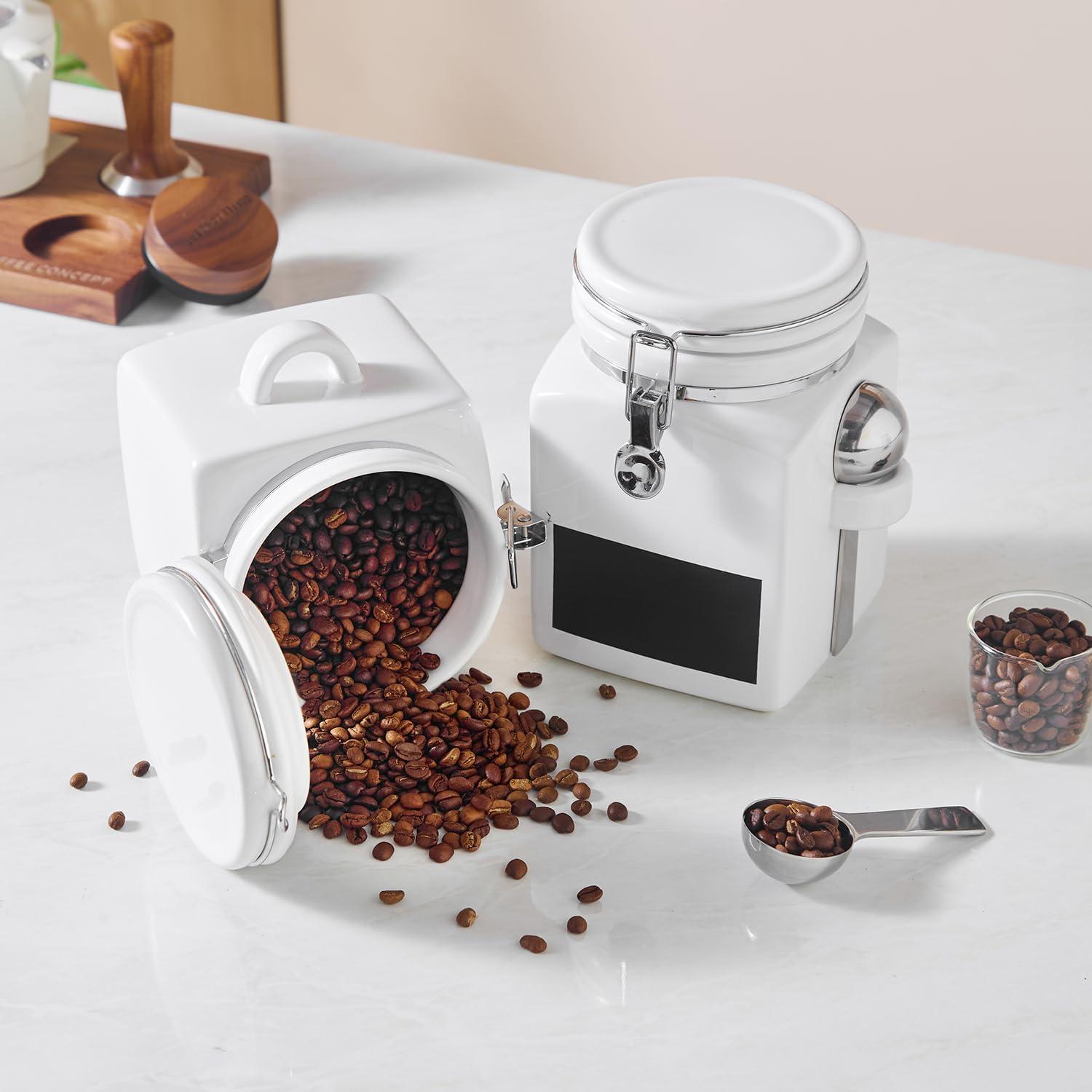 Contenedor de Café Cerámica MIECOO 2.2L Hermético con Cucharón