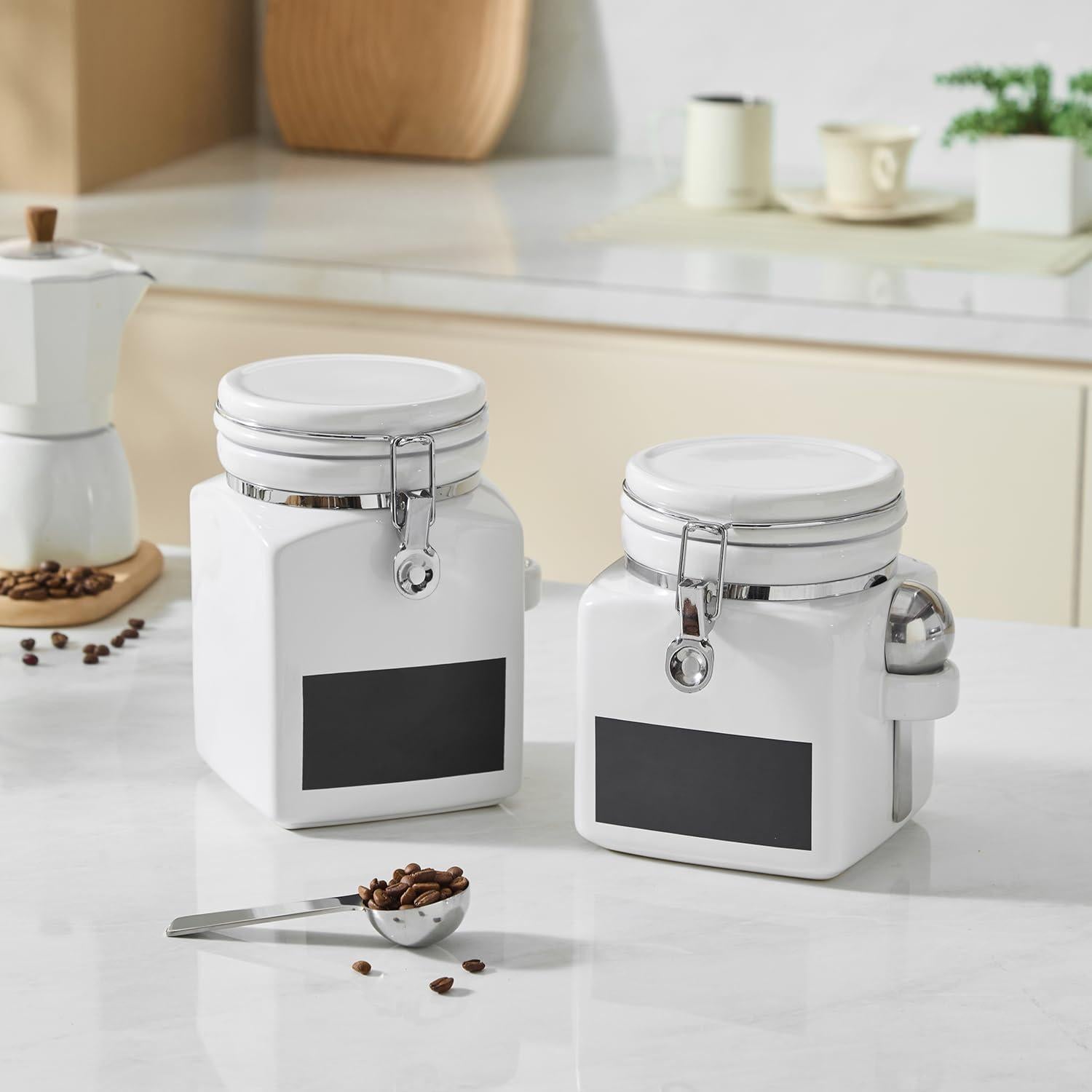 Contenedor de Café Cerámica MIECOO 2.2L Hermético con Cucharón