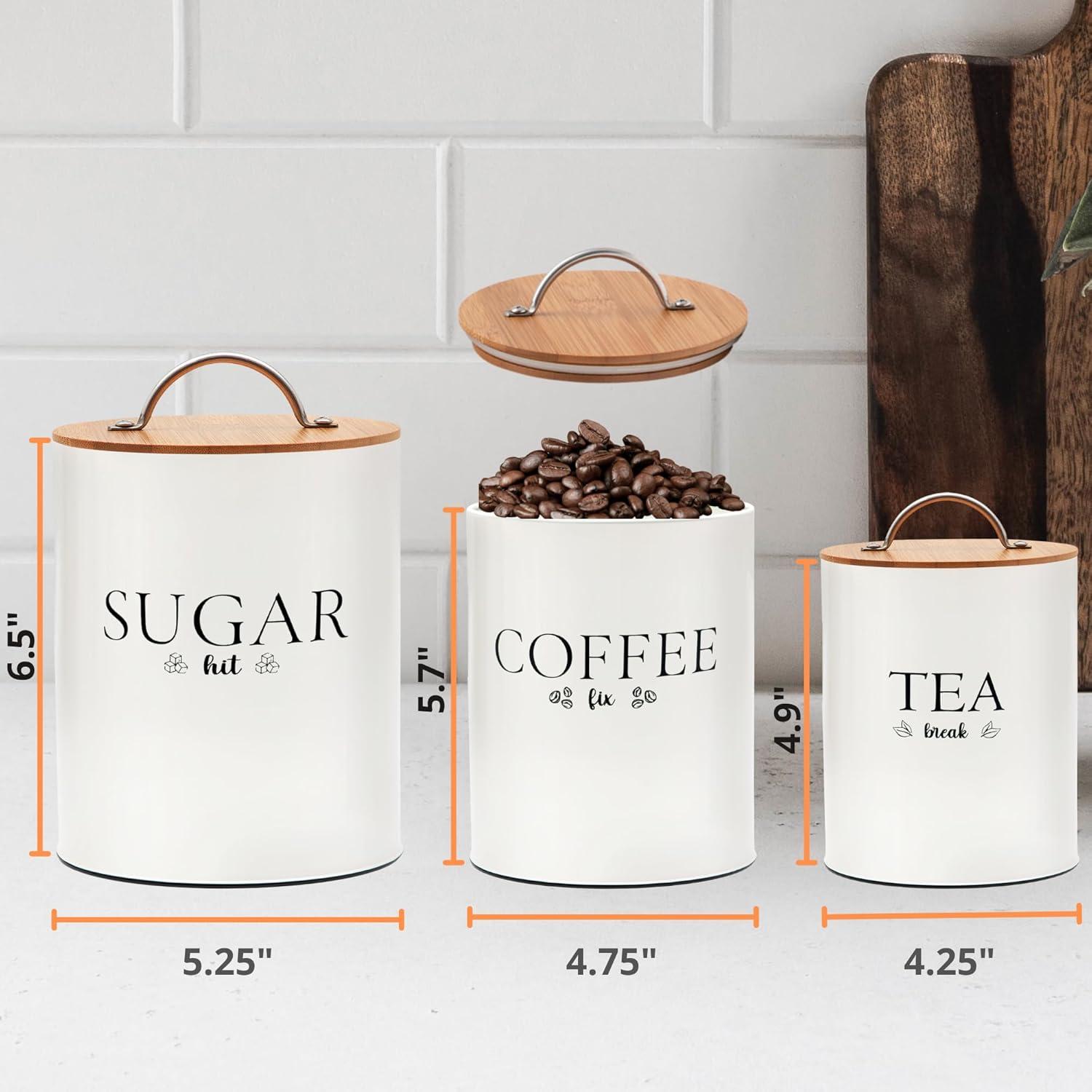 Juego de Tarros Herméticos D'Lifeful - 3 Piezas para Cocina