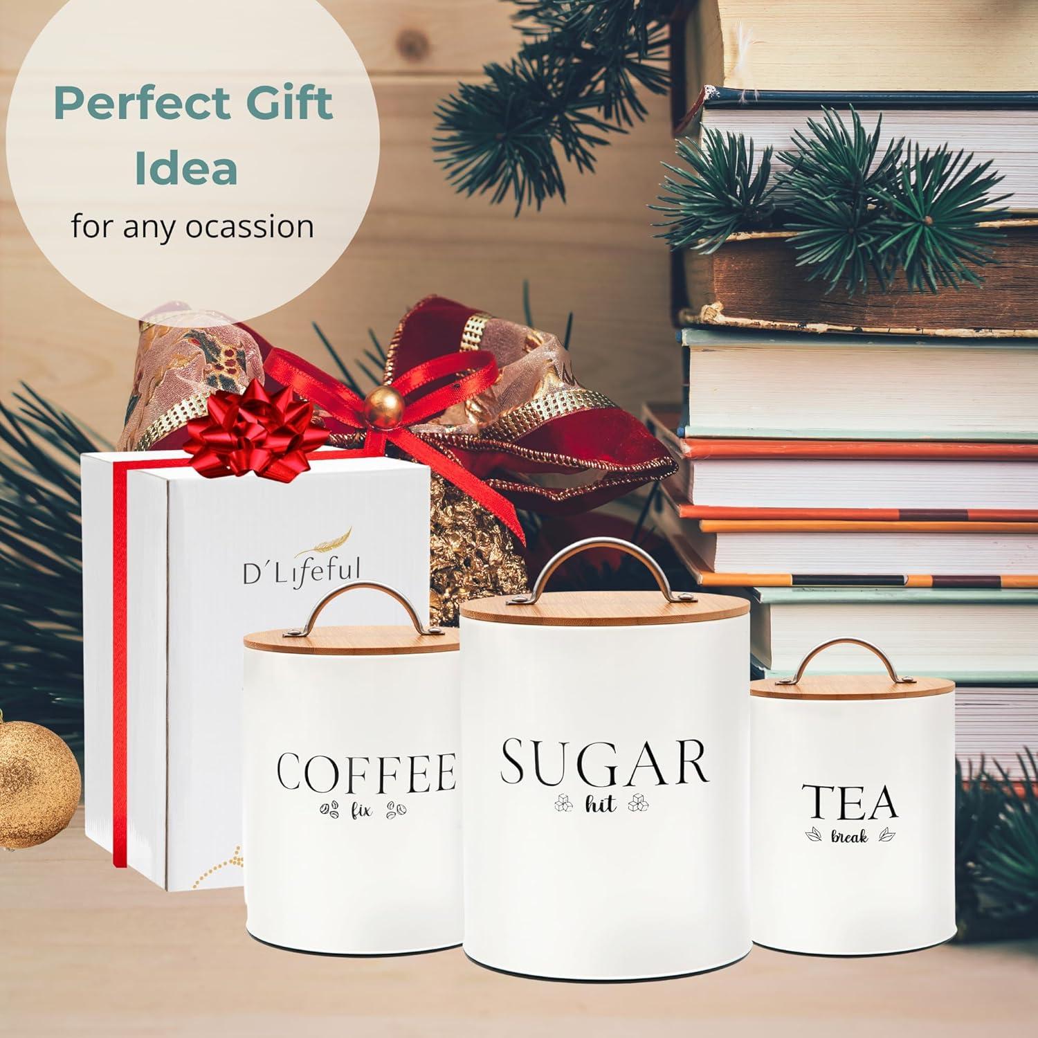 Juego de Tarros Herméticos D'Lifeful - 3 Piezas para Cocina