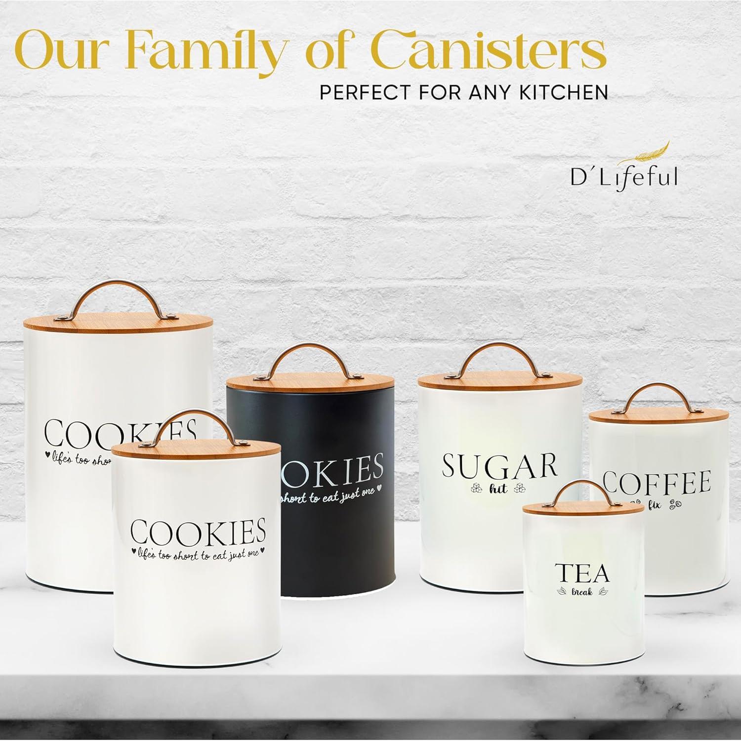 Juego de Tarros Herméticos D'Lifeful - 3 Piezas para Cocina