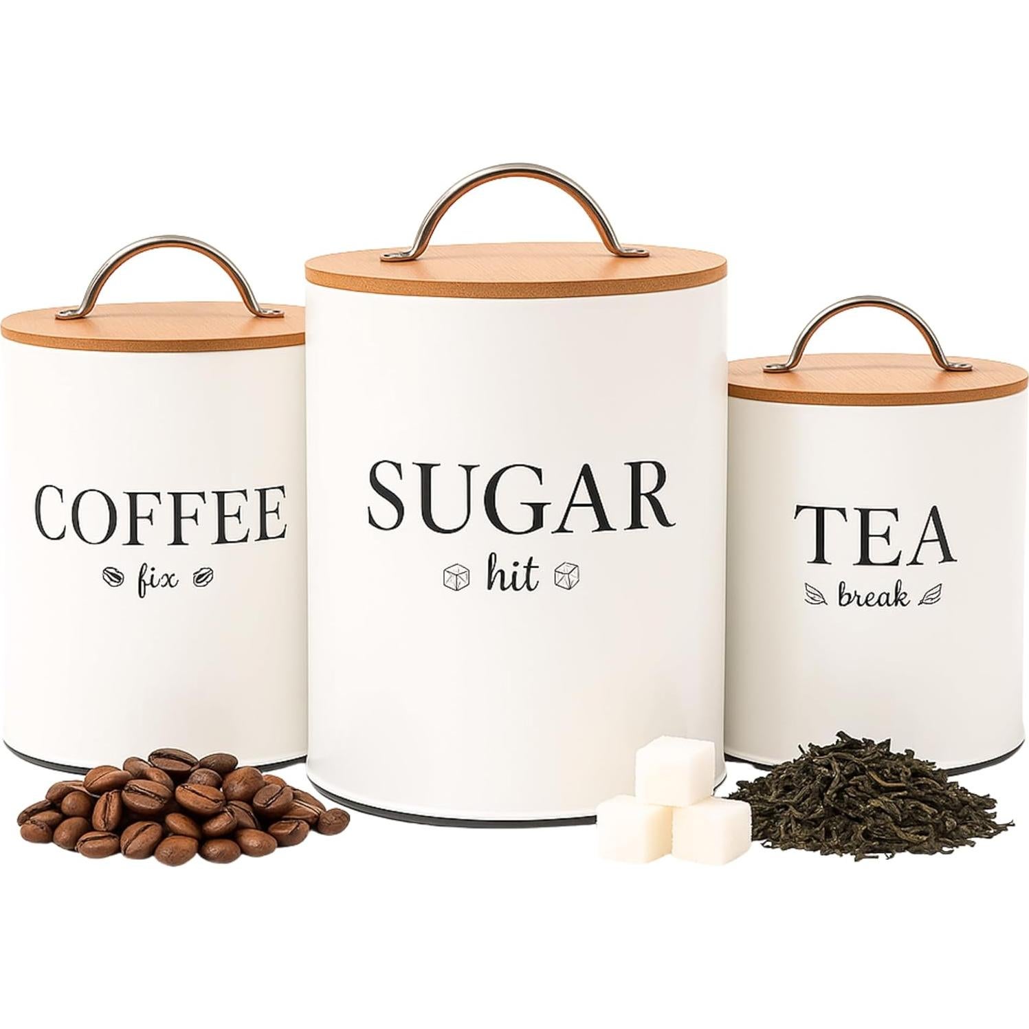 Juego de Tarros Herméticos D'Lifeful - 3 Piezas para Cocina