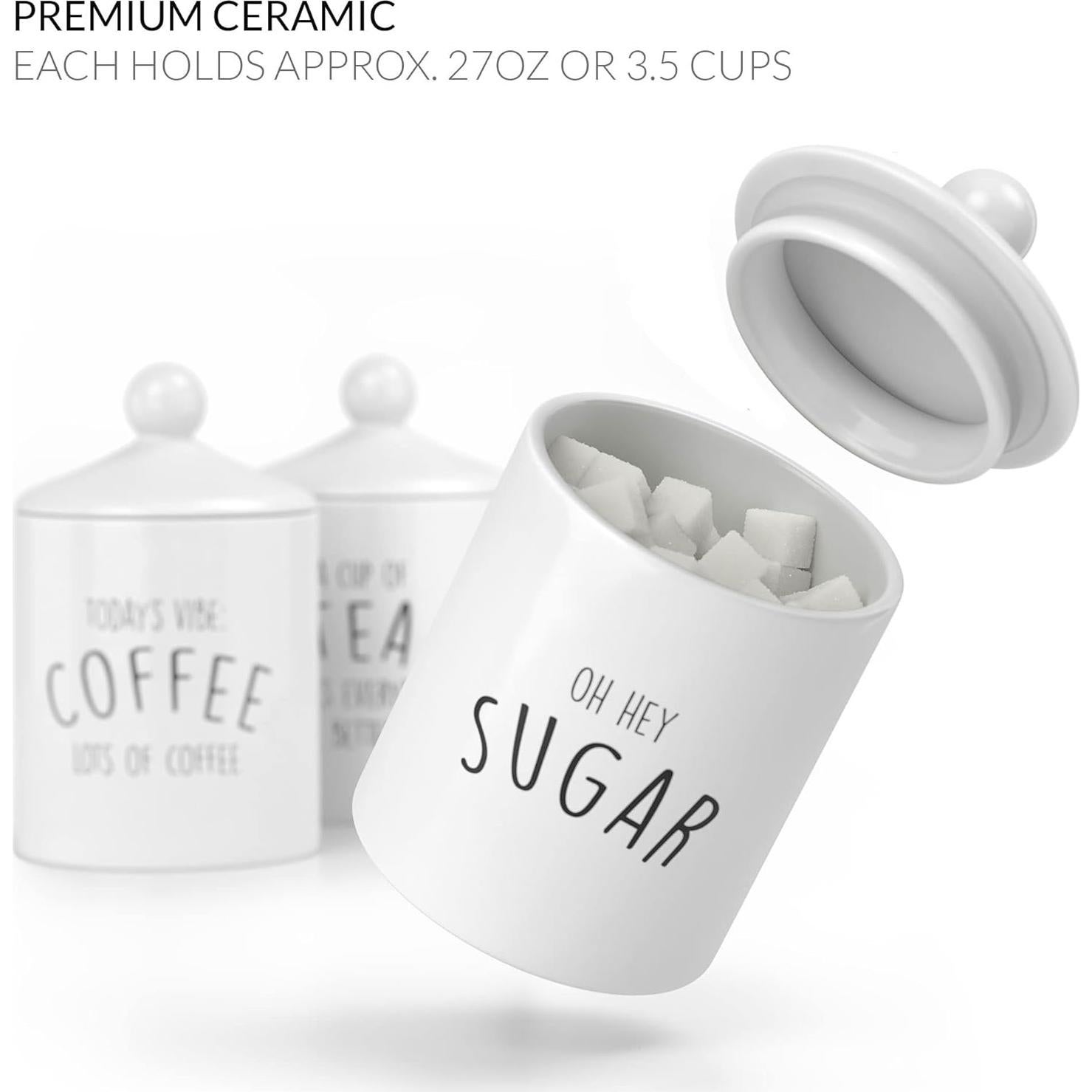 Juego de 3 Tarros de Cerámica para Cocina Barnyard Designs