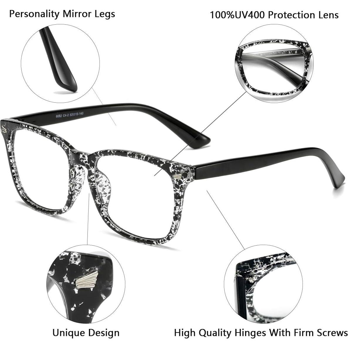 Gafas de lectura AISSWZBER cuadradas UV400 para mujeres