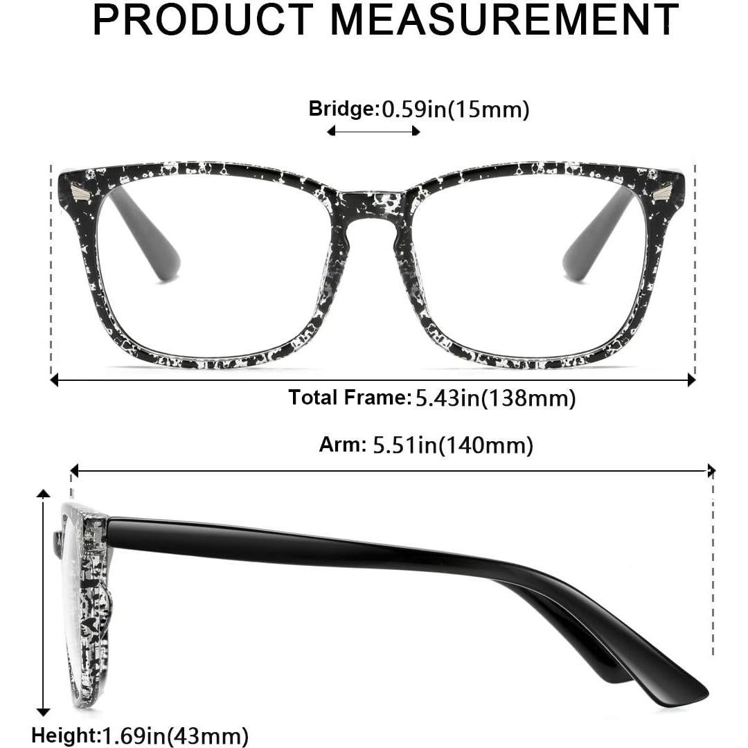 Gafas de lectura AISSWZBER cuadradas UV400 para mujeres