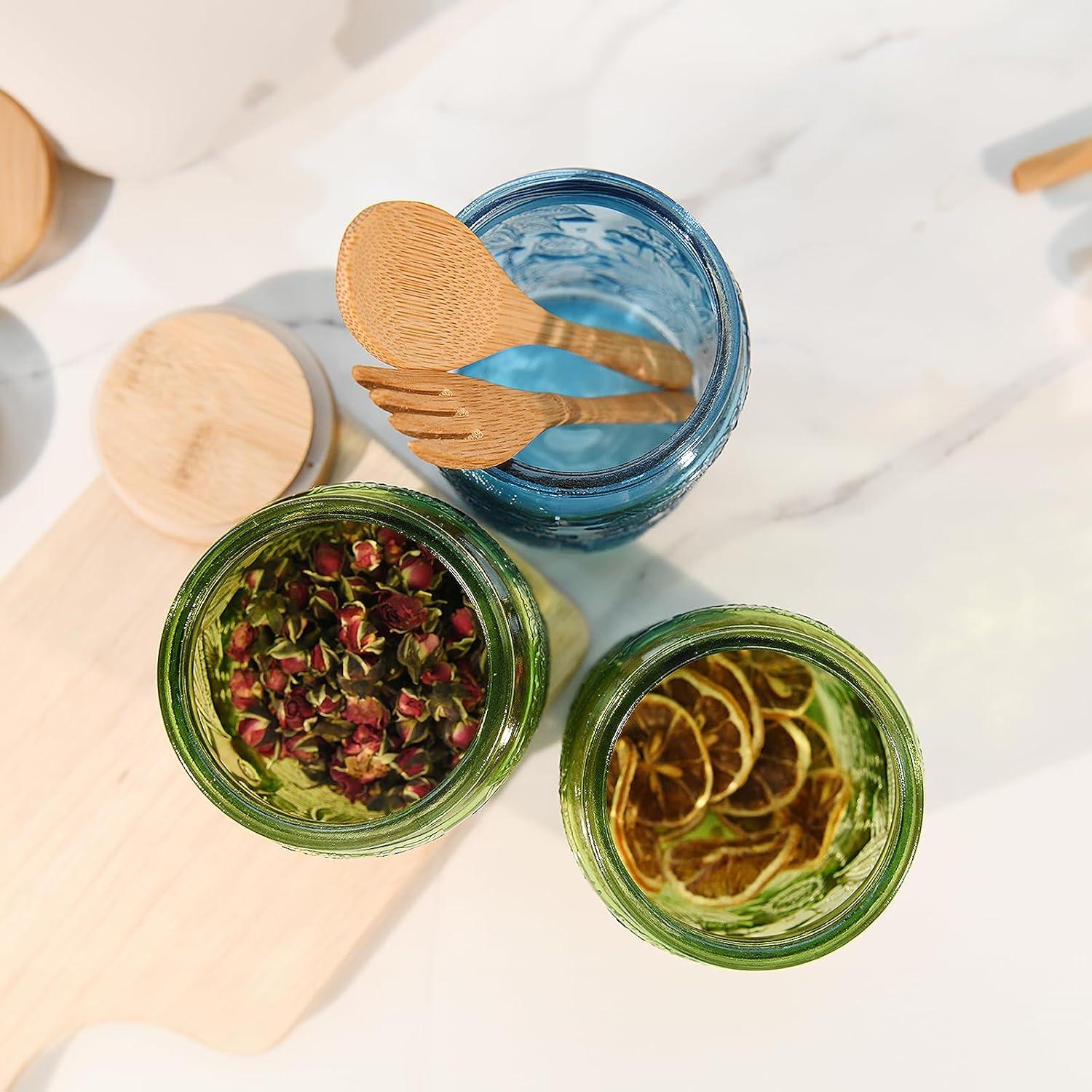 Tarro de Almacenamiento de Vidrio Hermético Custde 1L Azul