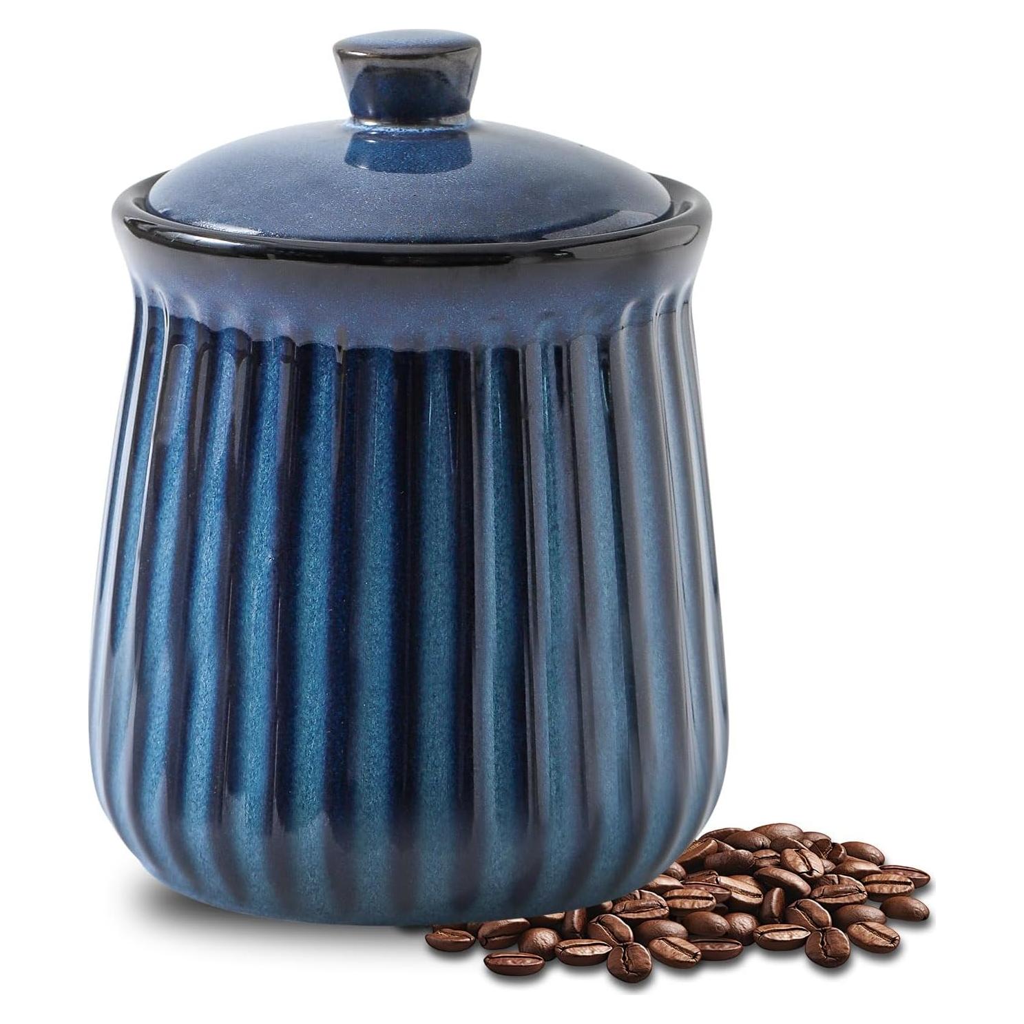 Tarro de Almacenamiento de Cerámica Hasense 35 oz Azul Hermético