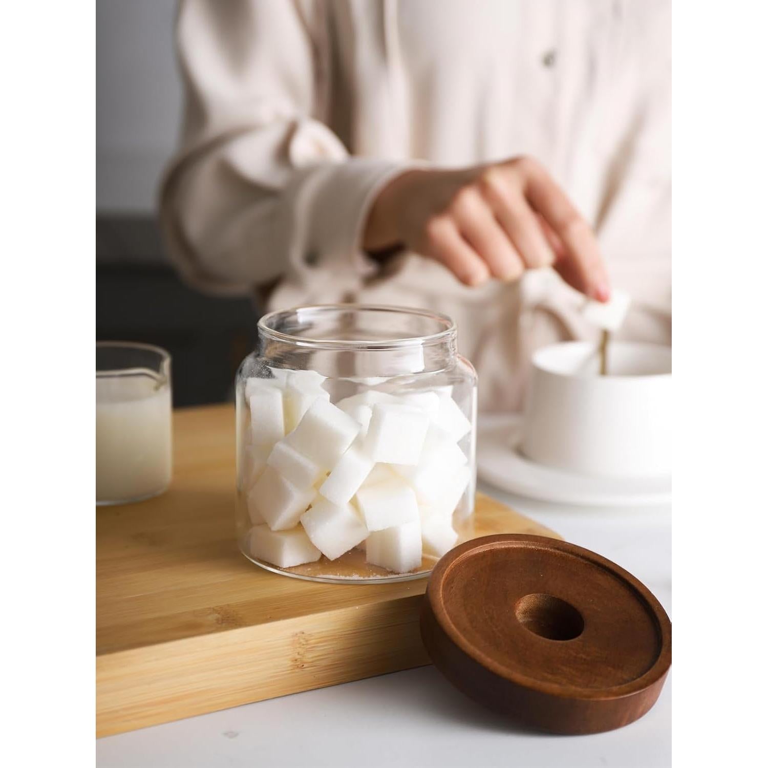 Juego de 6 tarros de vidrio herméticos Kanwone 500ml