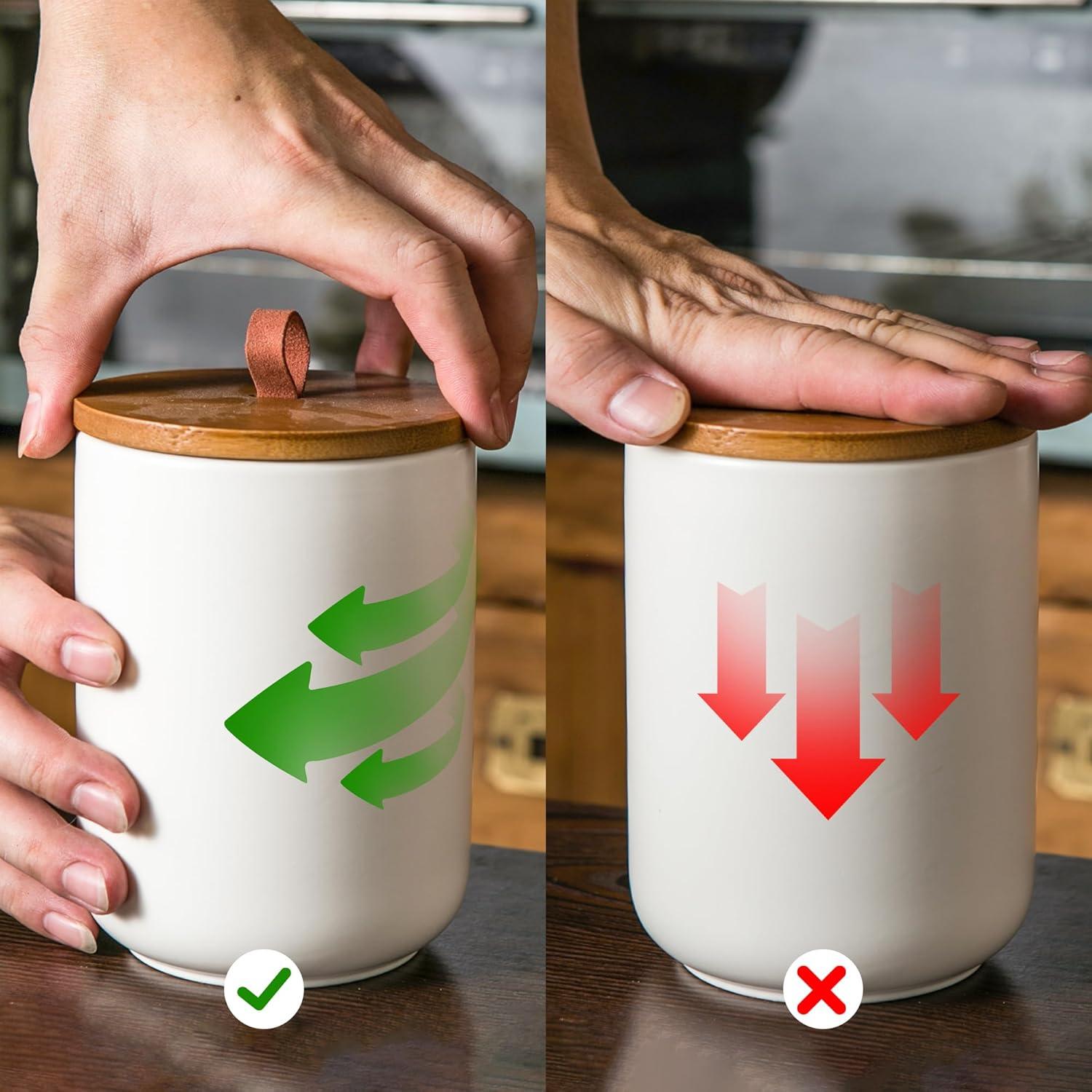 Conjunto de Tarros de Cerámica Blanca JOJUNO - 3 Piezas