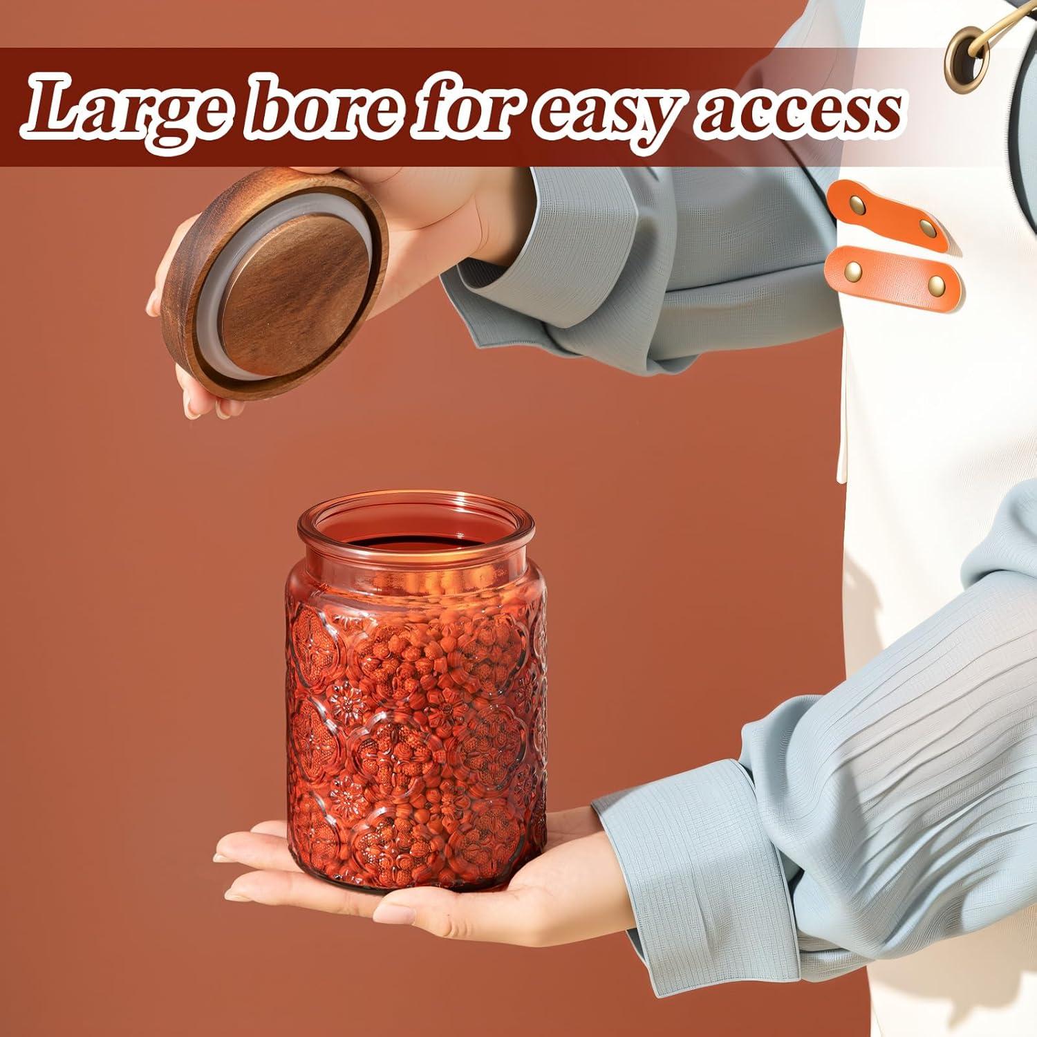 Tarros de Vidrio Vintage Outus 5 Pcs 700ml y 1000ml con Tapas