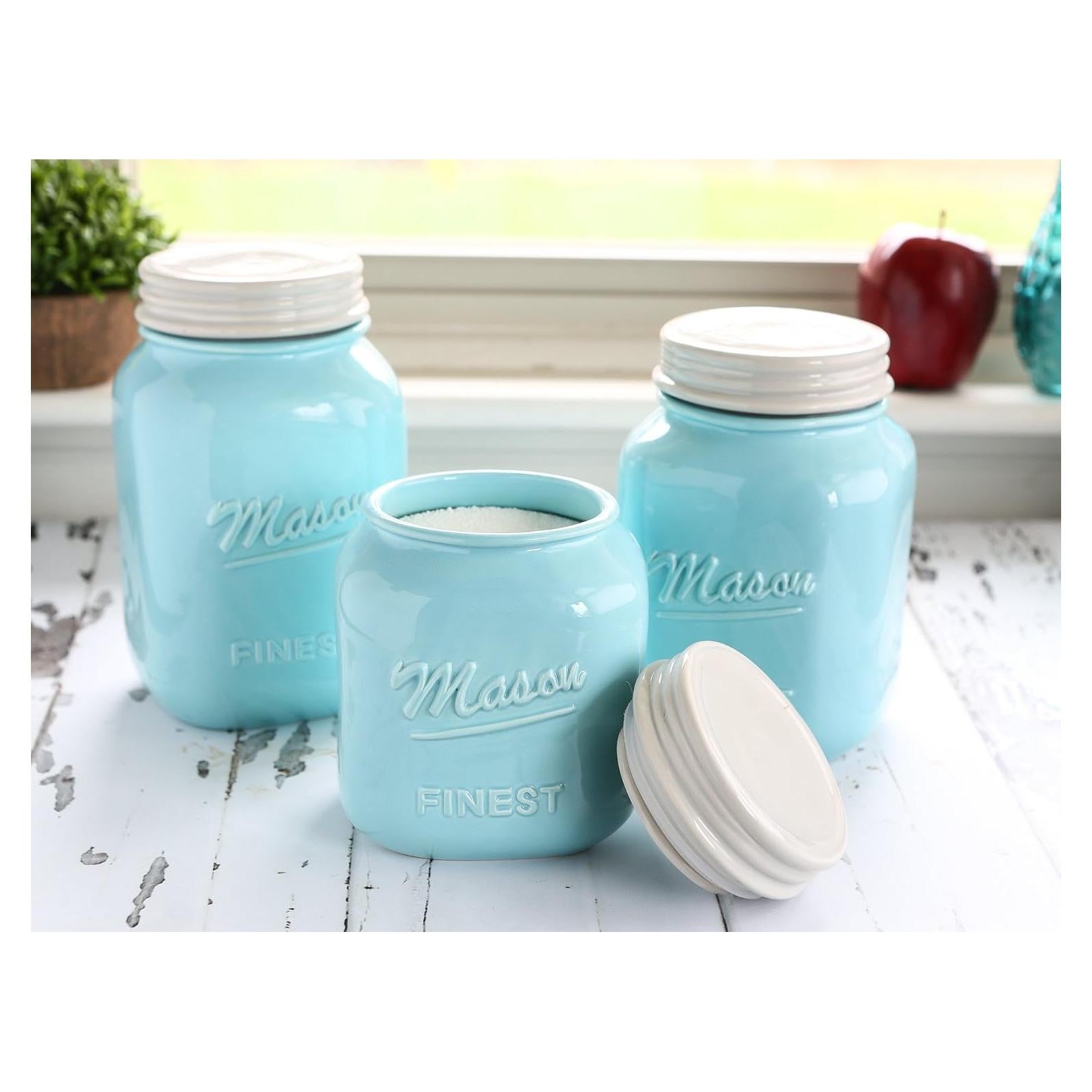Juego de Tarros de Cocina Mason Jar Sparrow Decor - Set de 3