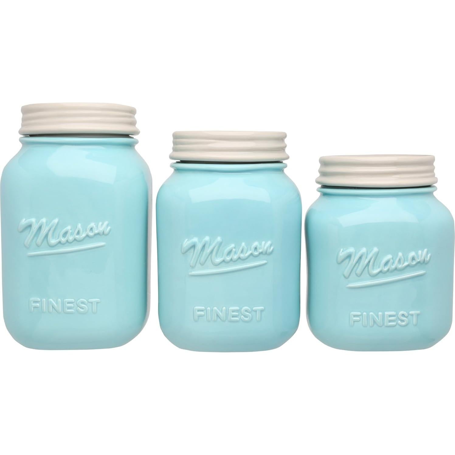 Juego de Tarros de Cocina Mason Jar Sparrow Decor - Set de 3