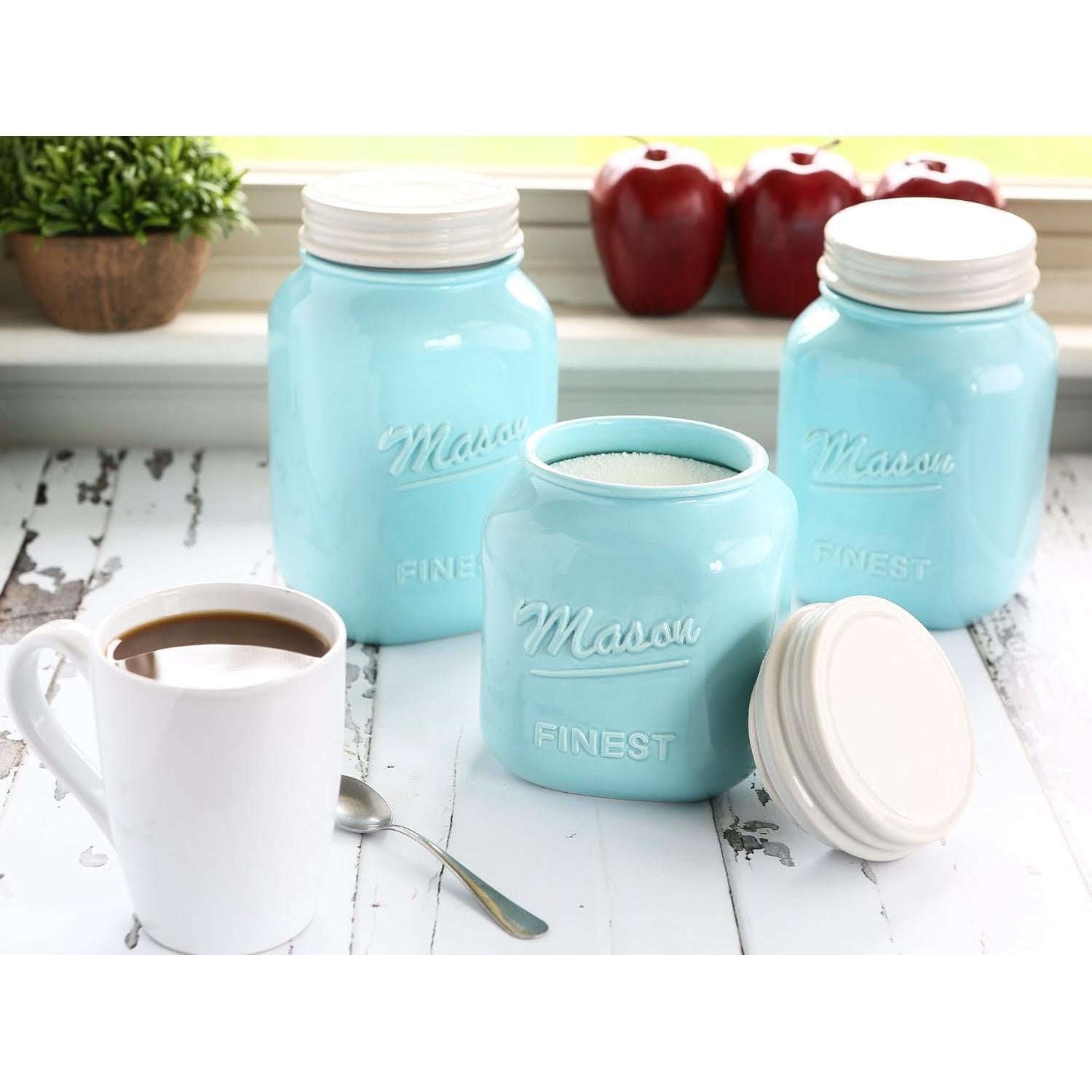 Juego de Tarros de Cocina Mason Jar Sparrow Decor - Set de 3