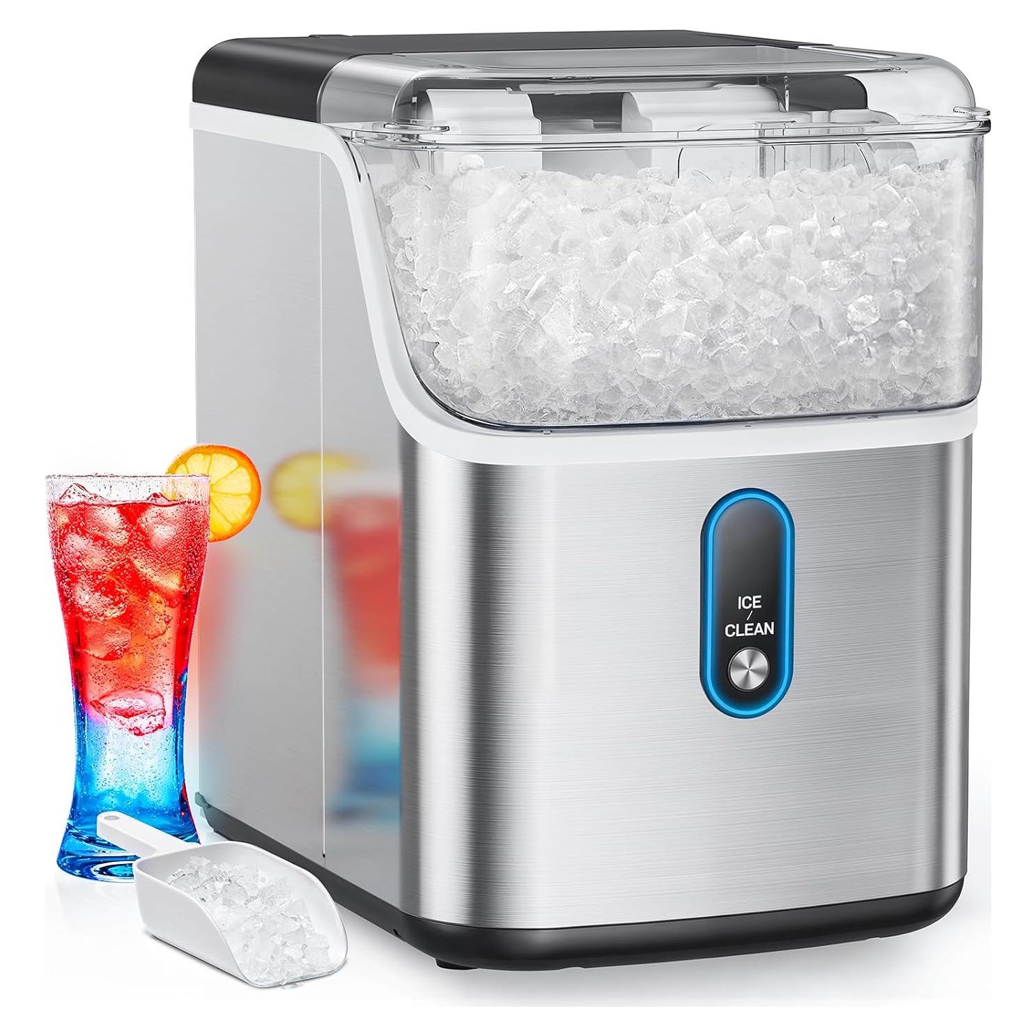 Fabricador de Hielo Nugget HOMEZAY 15 kg/día Compacto