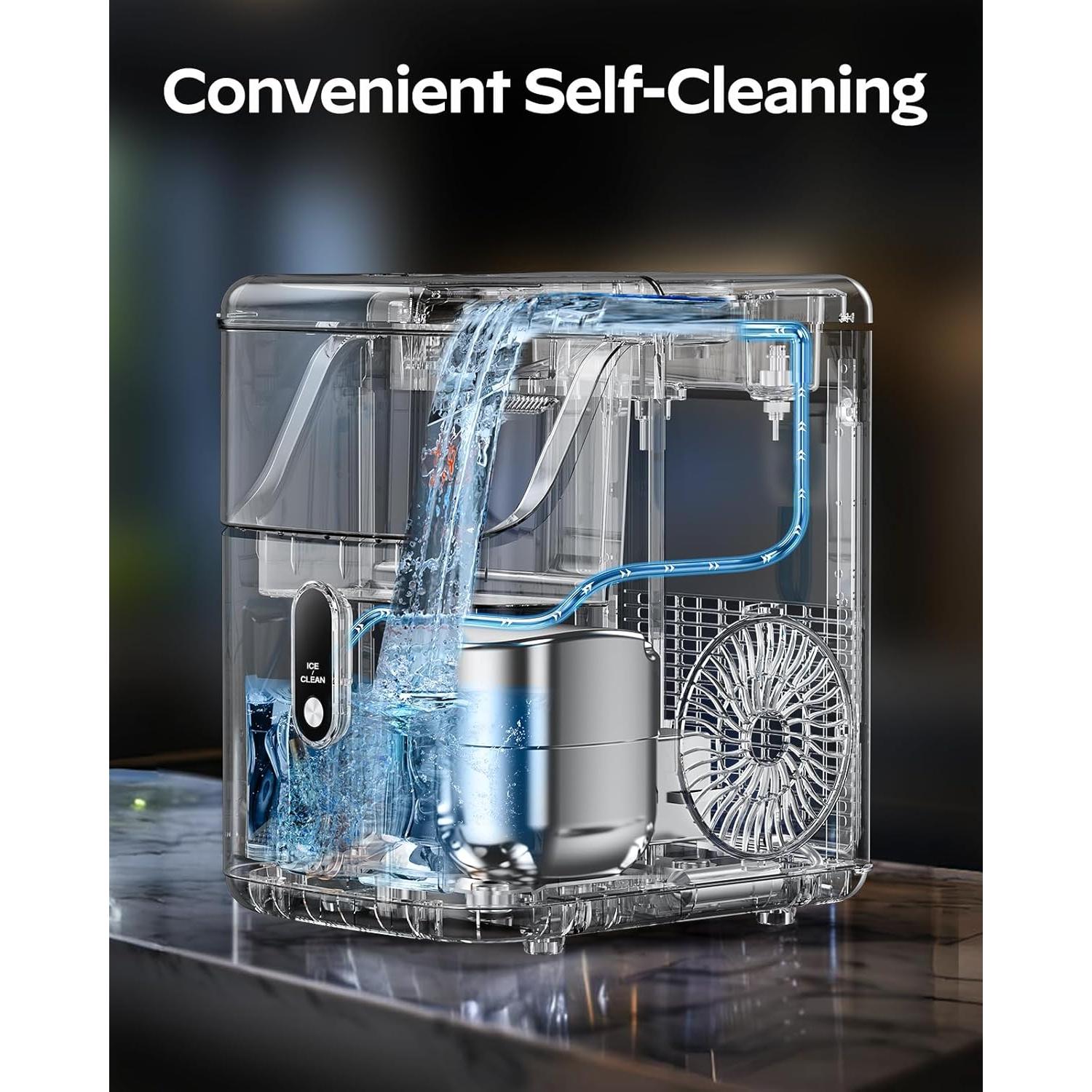 Fabricador de Hielo Nugget HOMEZAY 15 kg/día Compacto