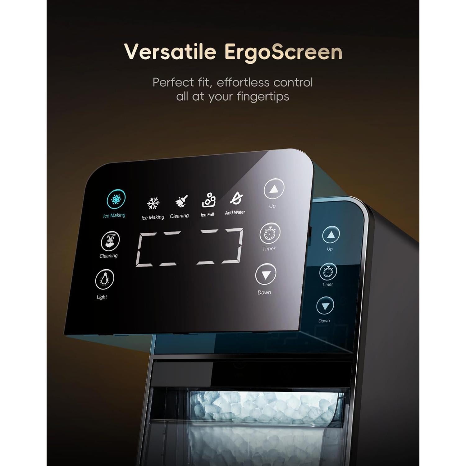 Fabricador de Hielo Nugget Ecozy IM-NS331A 40kg/24h Gris