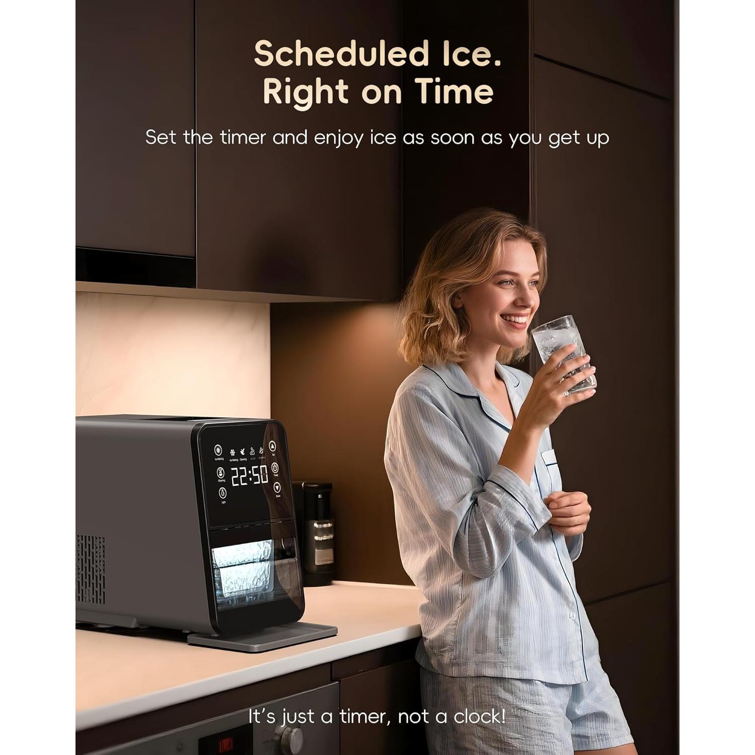 Fabricador de Hielo Nugget Ecozy IM-NS331A 40kg/24h Gris