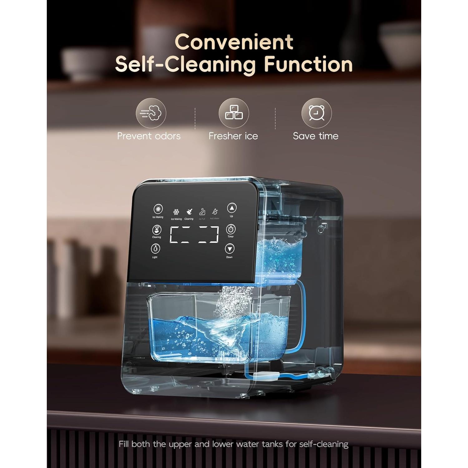 Fabricador de Hielo Nugget Ecozy IM-NS331A 40kg/24h Gris