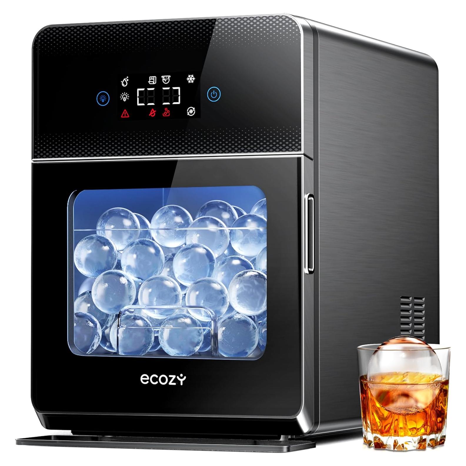 Fabricante de Hielo Esférico ecozy IM-BM401A 9.98 kg Negro Mate