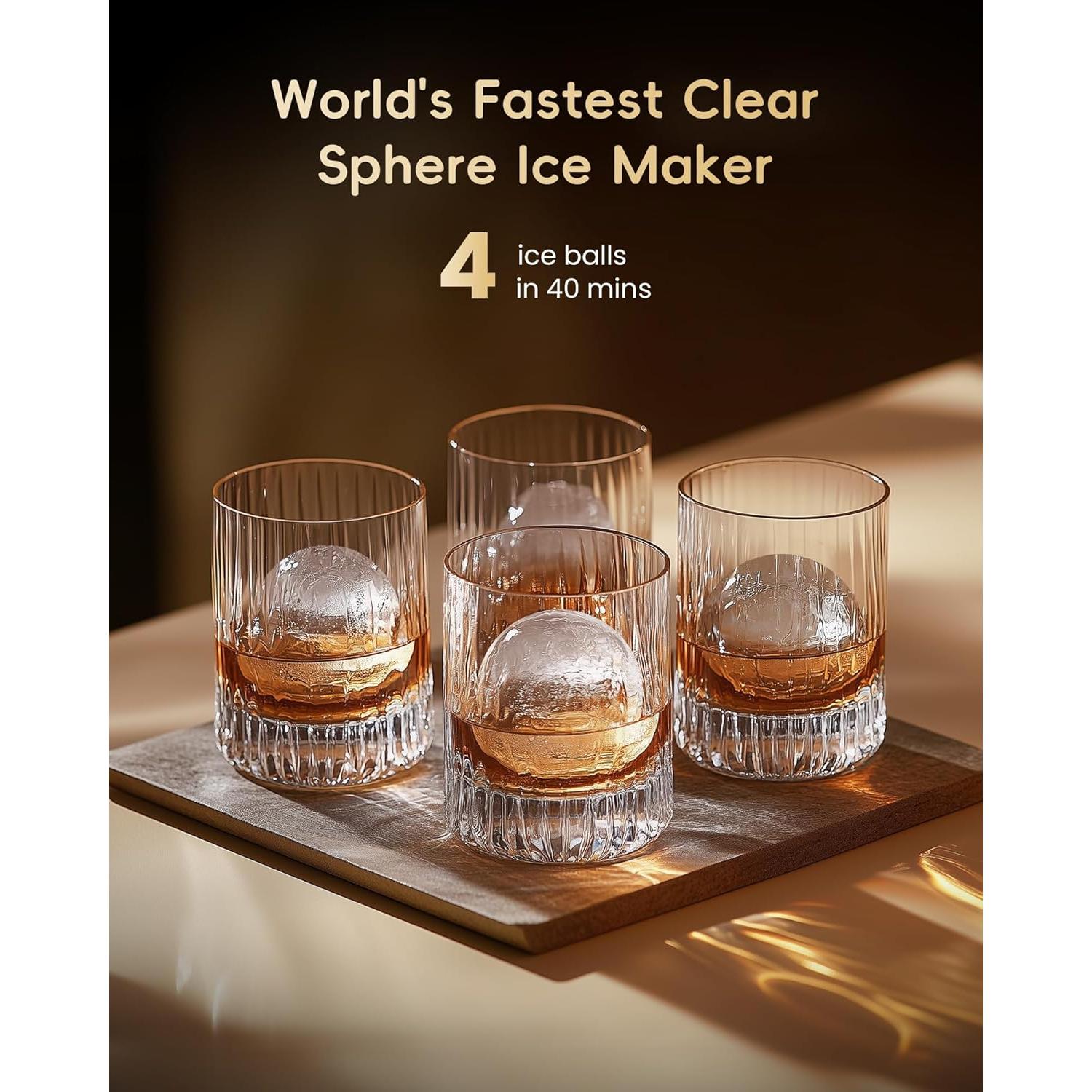 Fabricante de Hielo Esférico ecozy IM-BM401A 9.98 kg Negro Mate