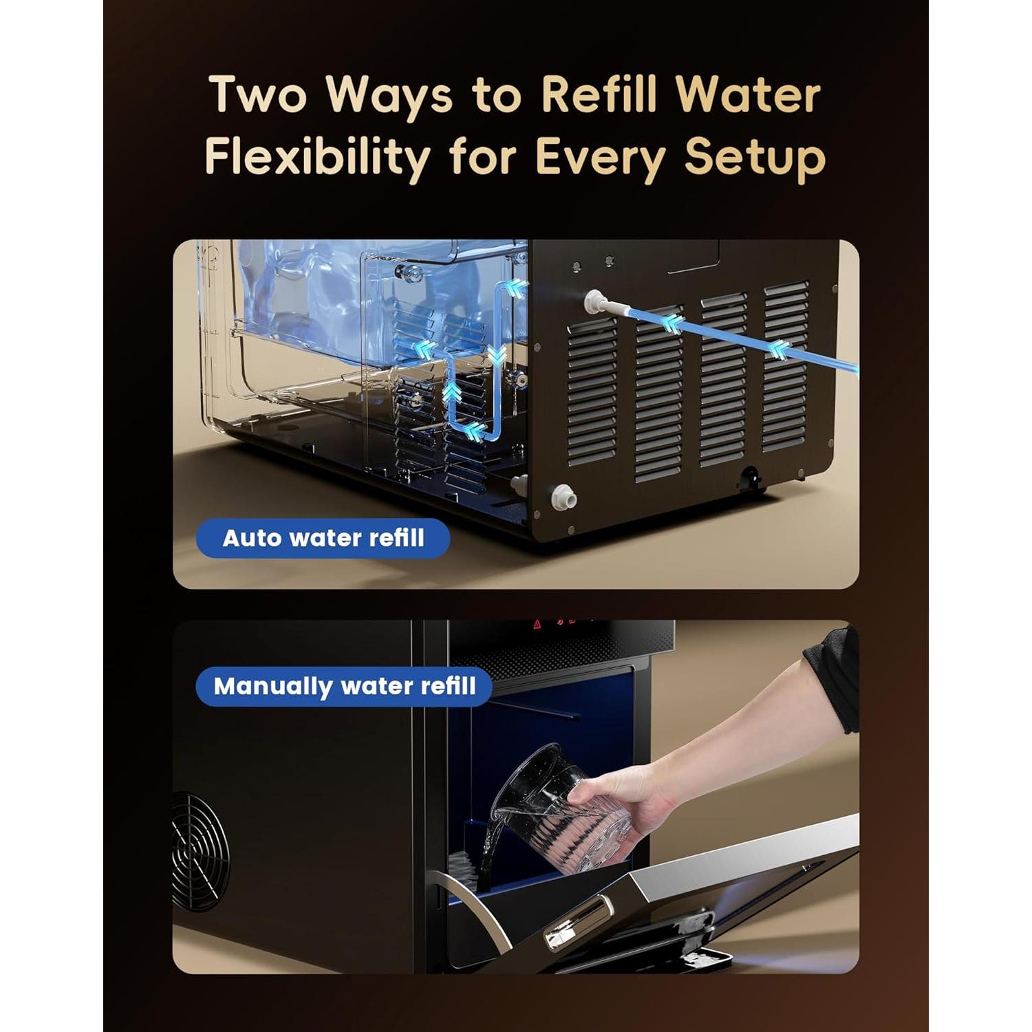 Fabricante de Hielo Esférico ecozy IM-BM401A 9.98 kg Negro Mate