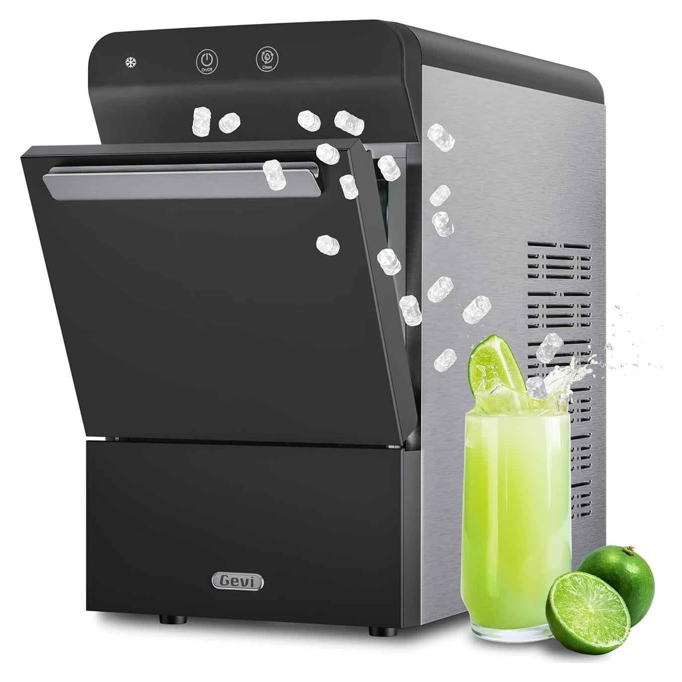 Fabricador de Hielo Nugget Gevi V2.0 17.2kg/24h Acero Inoxidable