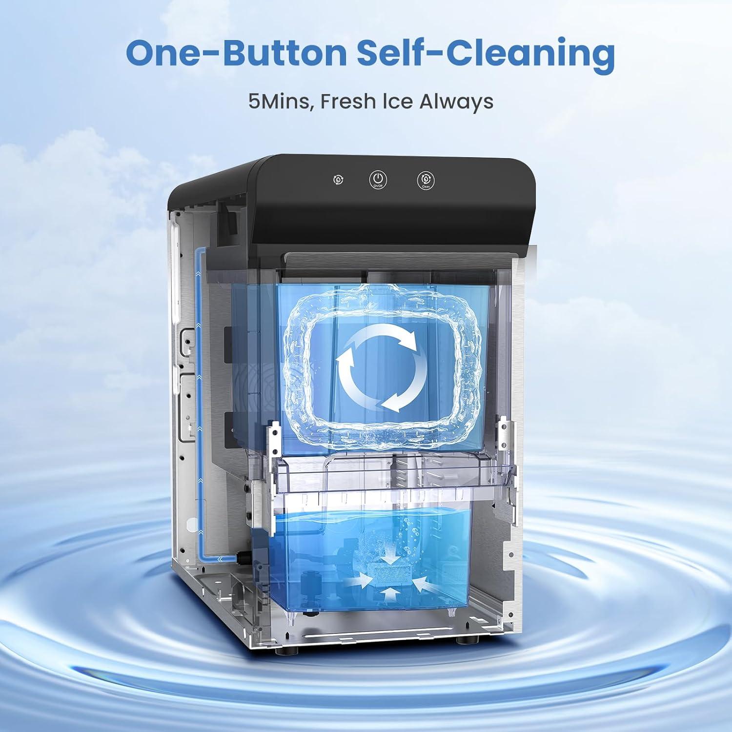 Fabricador de Hielo Nugget Gevi V2.0 17.2kg/24h Acero Inoxidable