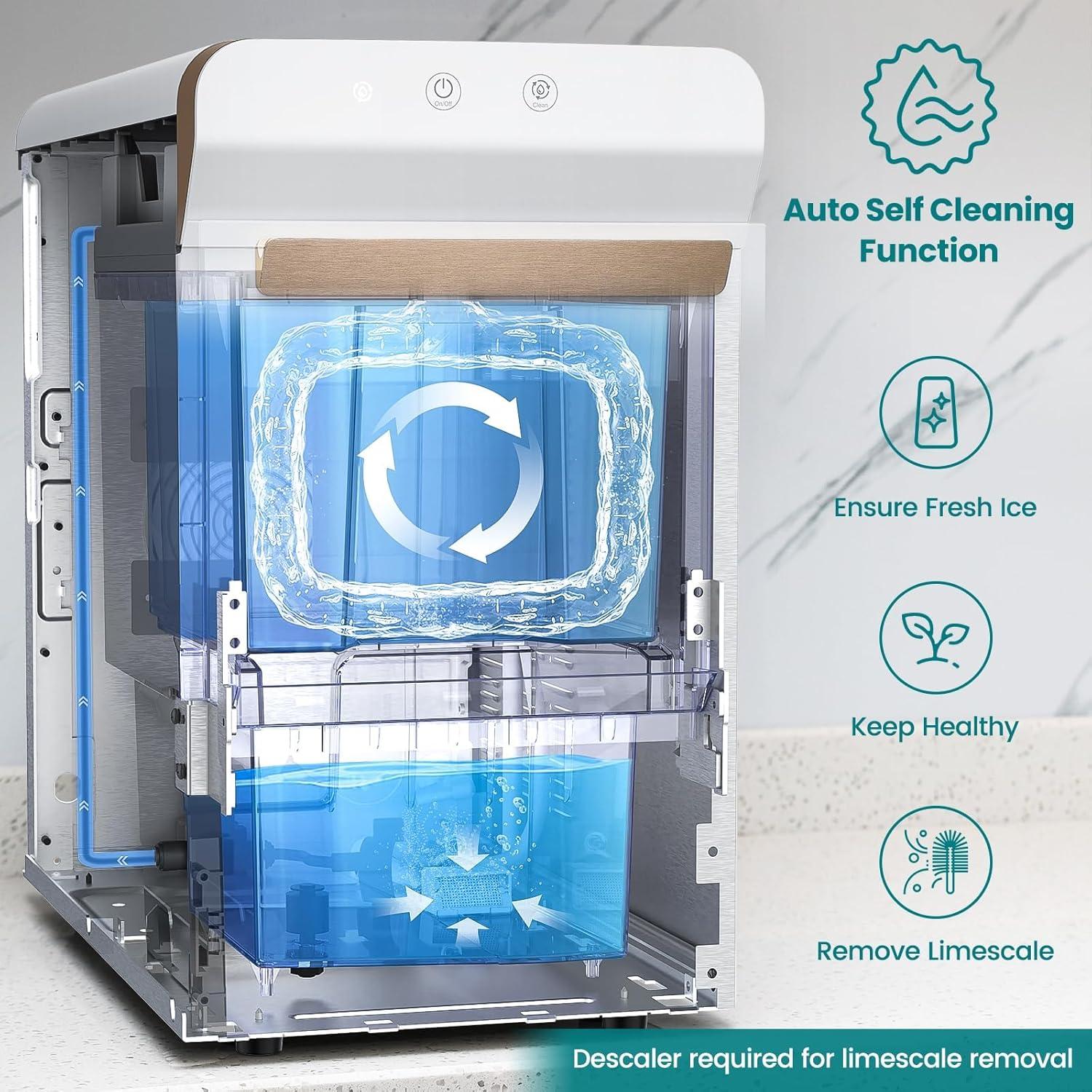 Fabricante de Hielo Nugget Gevi GIMN-1000B 17.24 kg/24h Blanco