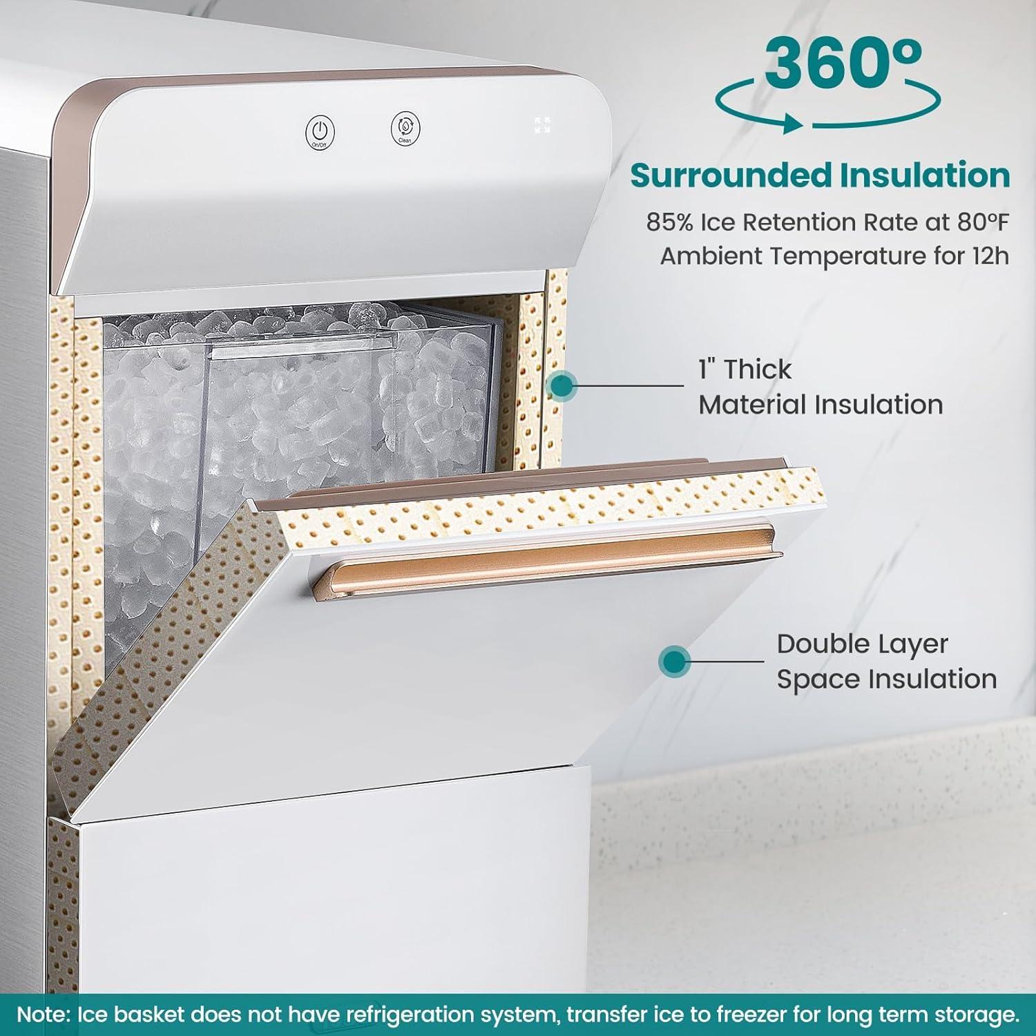 Fabricante de Hielo Nugget Gevi GIMN-1000B 17.24 kg/24h Blanco