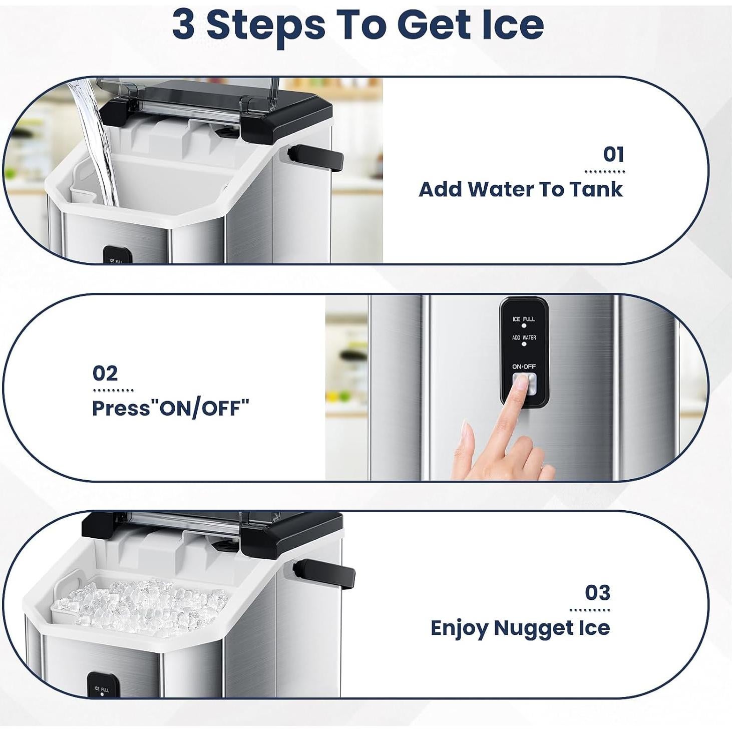 Fabricador de Hielo Nugget Antarctic Star Z5815NAS-SP-R8 15.88kg