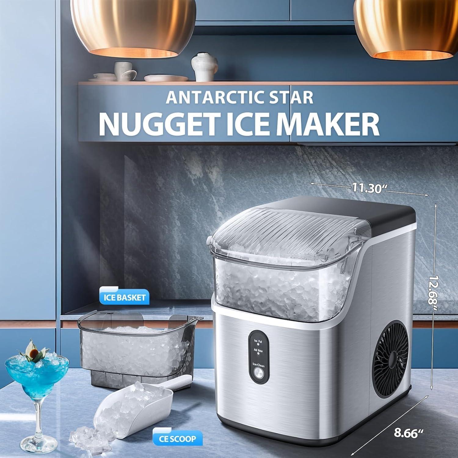 Fabricador de Hielo Nugget Antarctic Star 15.42Kg/24H Plata