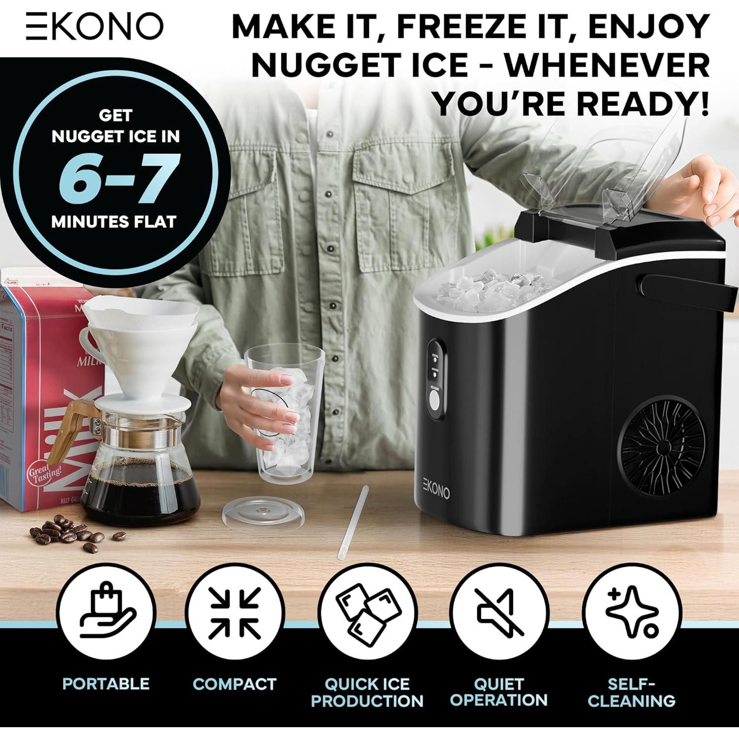 Máquina de Hielo Nugget Sonic Ekono - 15.42 kg/día - Compacta