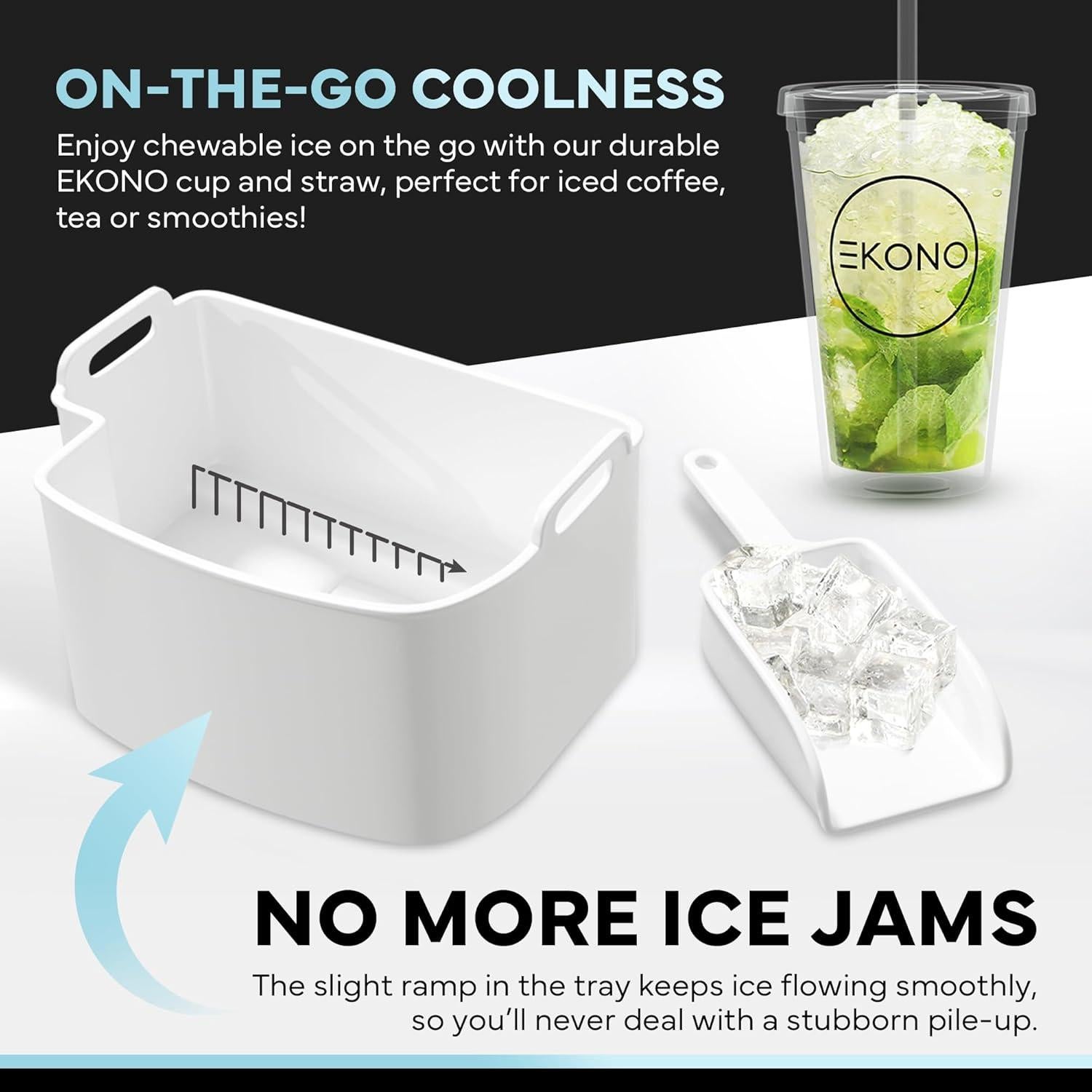 Máquina de Hielo Nugget Sonic Ekono - 15.42 kg/día - Compacta