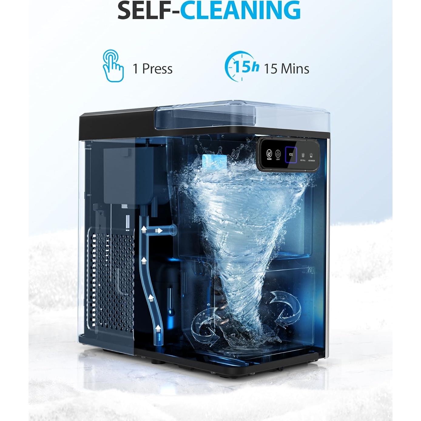 Máquina de Hielo Nugget Aeitto 18.14 kg/día Plata