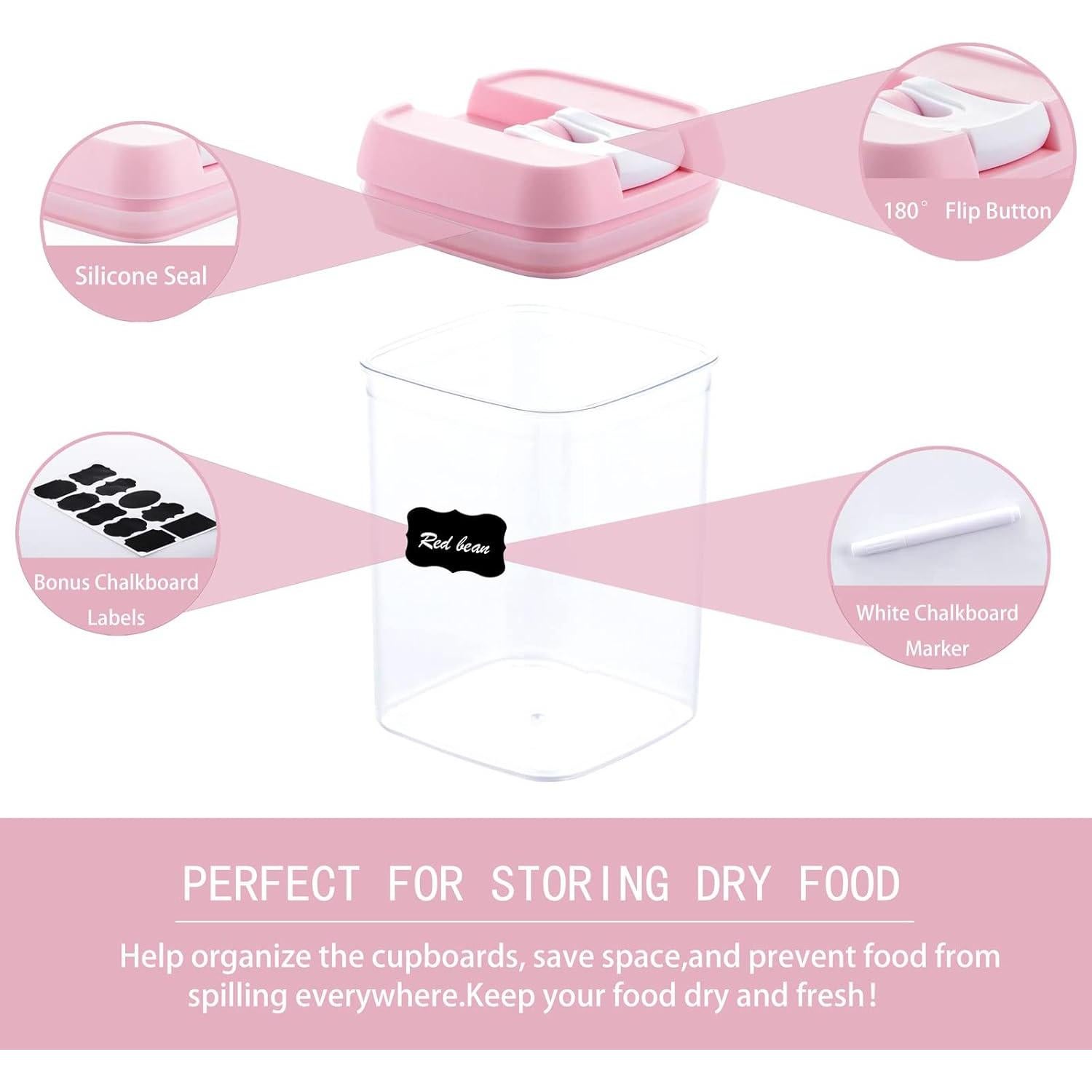 Contenedores de Almacenamiento U-QE - 8 Piezas Herméticos 6.37L