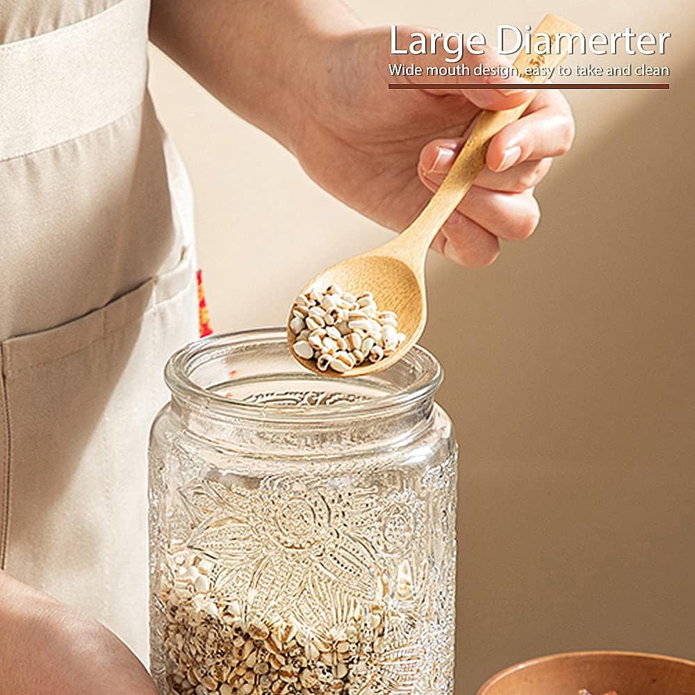 Tarros de Almacenamiento de Vidrio LODIKE 1000ml Set de 2