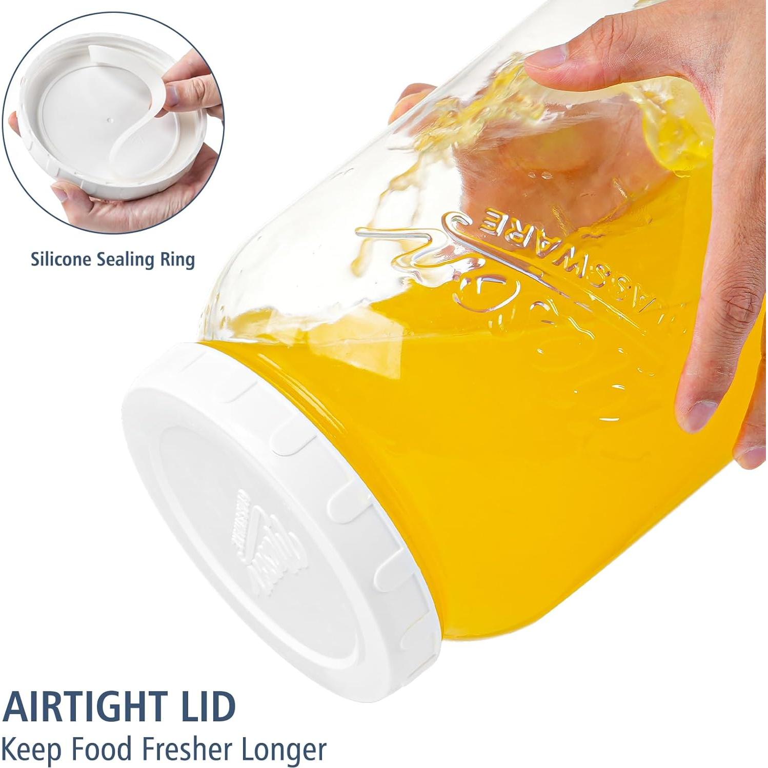 Tarro de Vidrio de 3.785 L con Tapa Hermética Folinstall